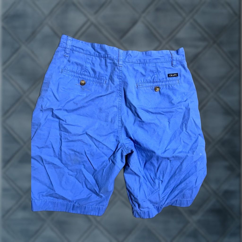 Ralph Lauren VINTAGE Chaps Ralph Lauren Chino Shorts Mens 30 Blue Flat Front Twill 7" Inseam Classic Belt Loops Size US 30 / EU 46 - 1 Thumbnail