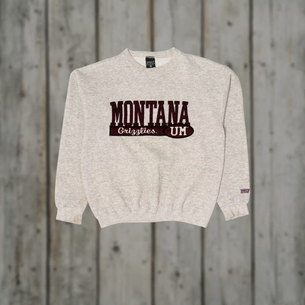Vintage VINTAGE University Of Montana Grizzlies Sweatshirt 1990s Mens Medium Grey MV Sport Cotton / Polyester Sweatshirt Size US M / EU 48-50 / 2 - 1 Thumbnail