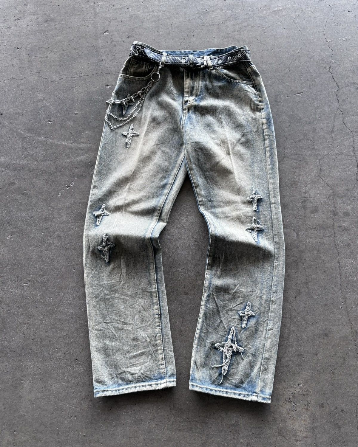 If Six Was Nine × Japanese Brand × Le Grande Bleu (L.G.B.) 2000s Mudwash Denim Jeans Size US 27 - 1 Thumbnail