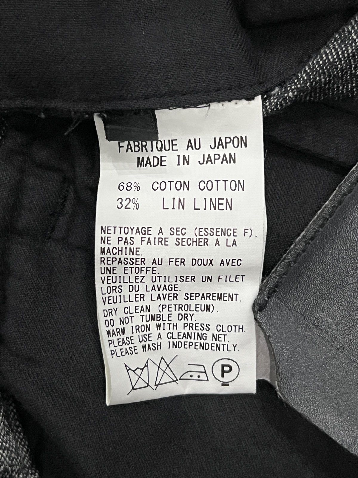 Y's Yohji Yamamoto by Y’s Adjustable Button Cotton Linen Trouser Size US 30 / EU 46 - 13 Thumbnail