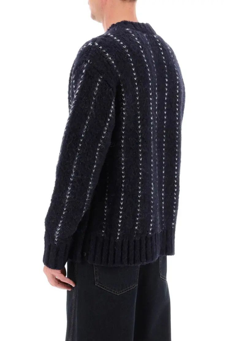 o1s22i1n0324 Alpaca Pullover in Blue