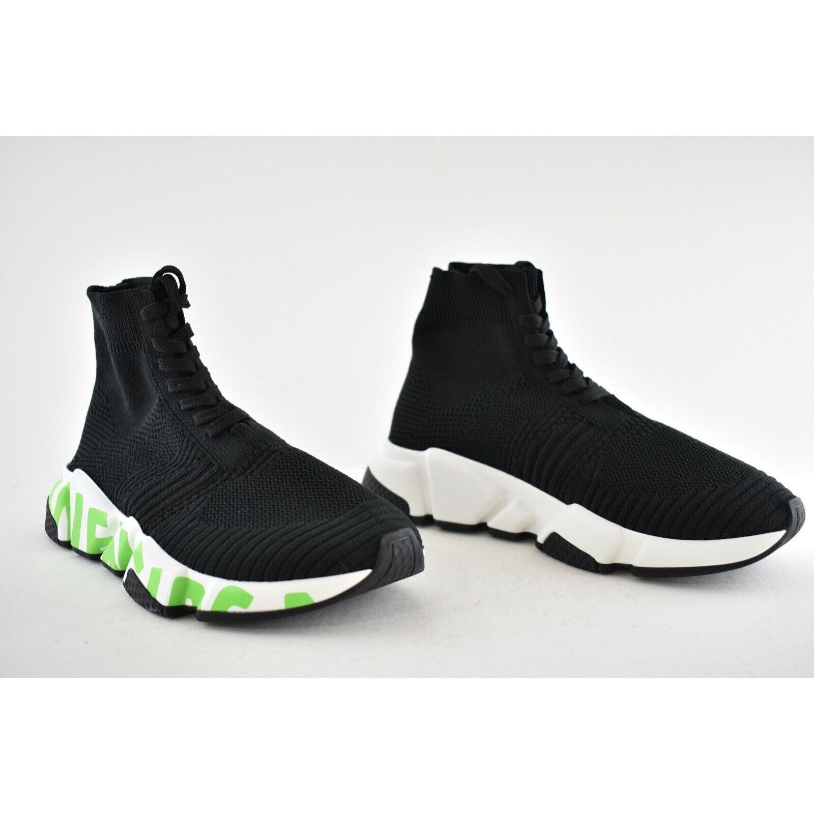 Balenciaga Speed Lace Up Tie Graffiti Sock High Top Knit Sneaker 36 Size US 6 / IT 36 - 2 Thumbnail