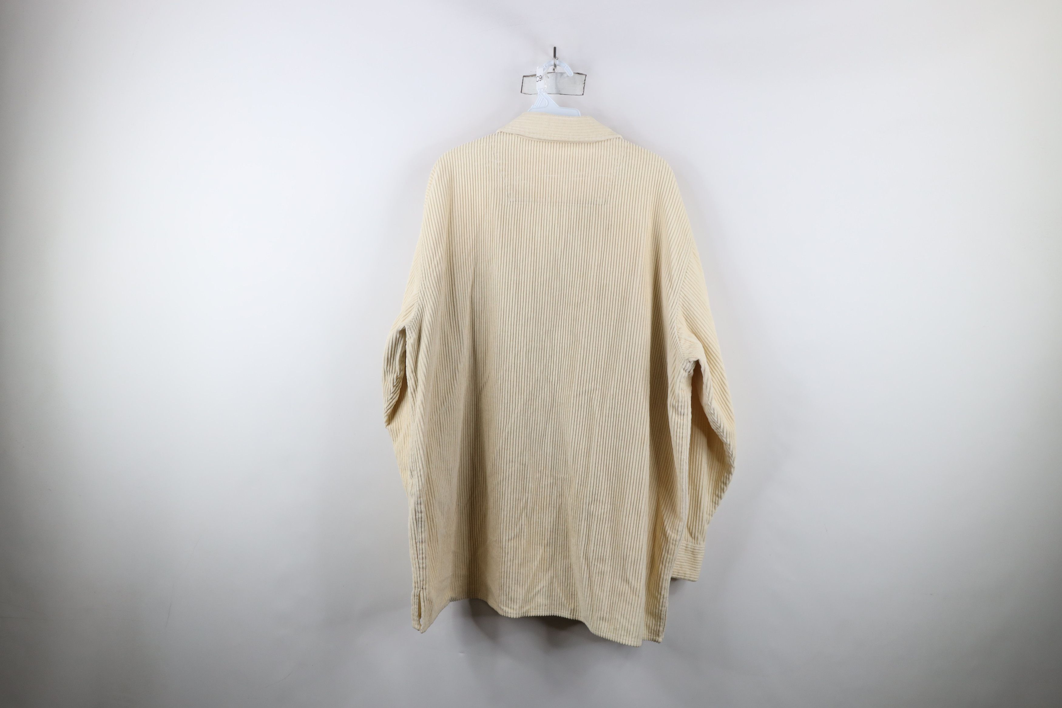 UNIONBAY × Vintage Vintage 90s Unionbay Baggy Fit Corduroy Shirt Jacket Beige Size XL / US 12-14 / IT 48-50 - 12 Thumbnail