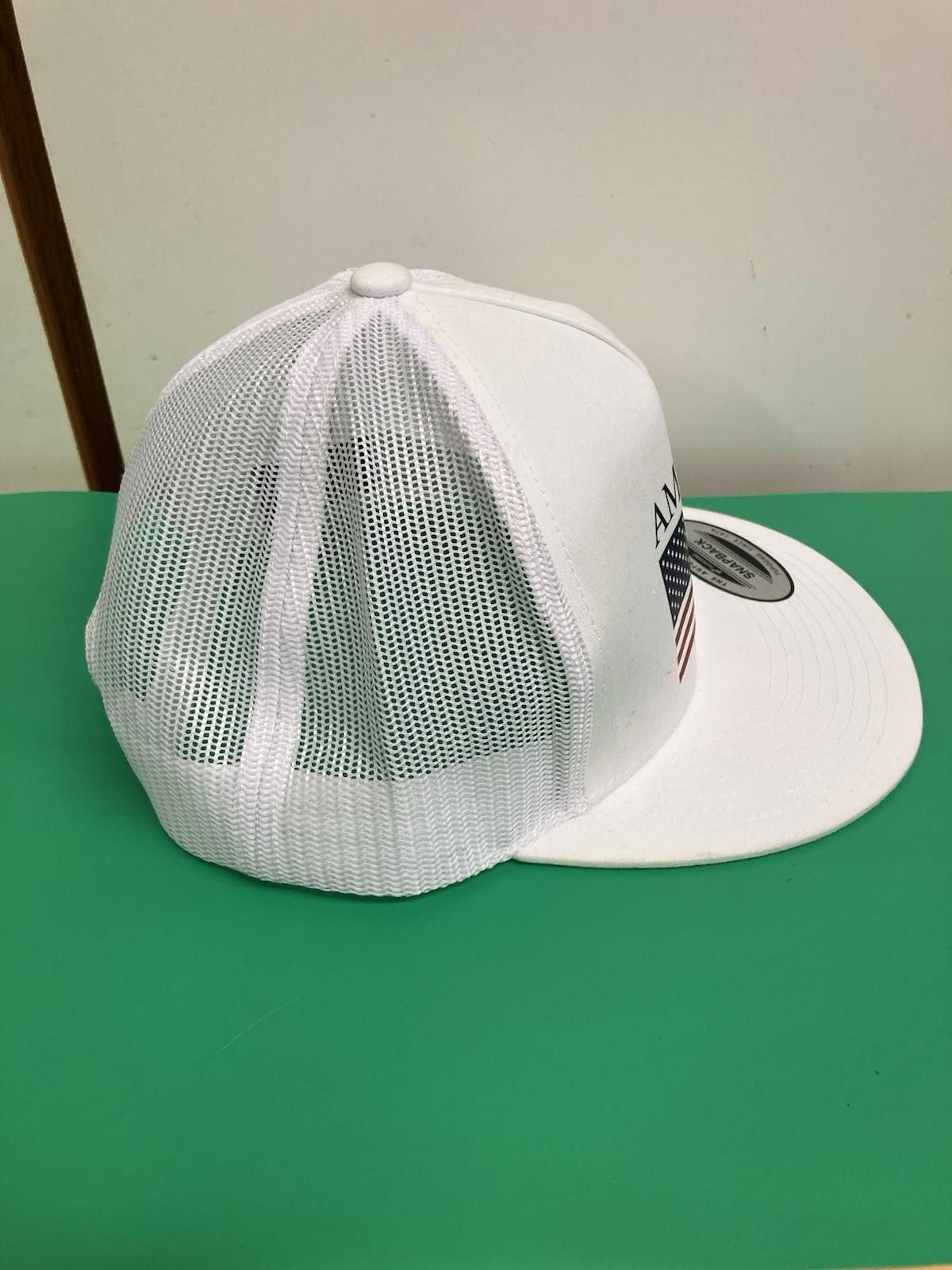Yupong Yupoong-The Classics-America SnapBack Hat In White-New Size ONE SIZE - 4 Thumbnail
