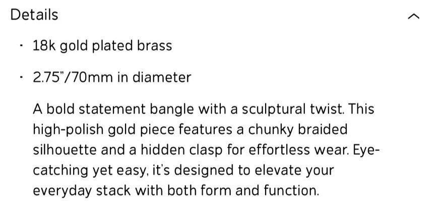Other en route gold plated brass braided bangle Size ONE SIZE - 7 Thumbnail