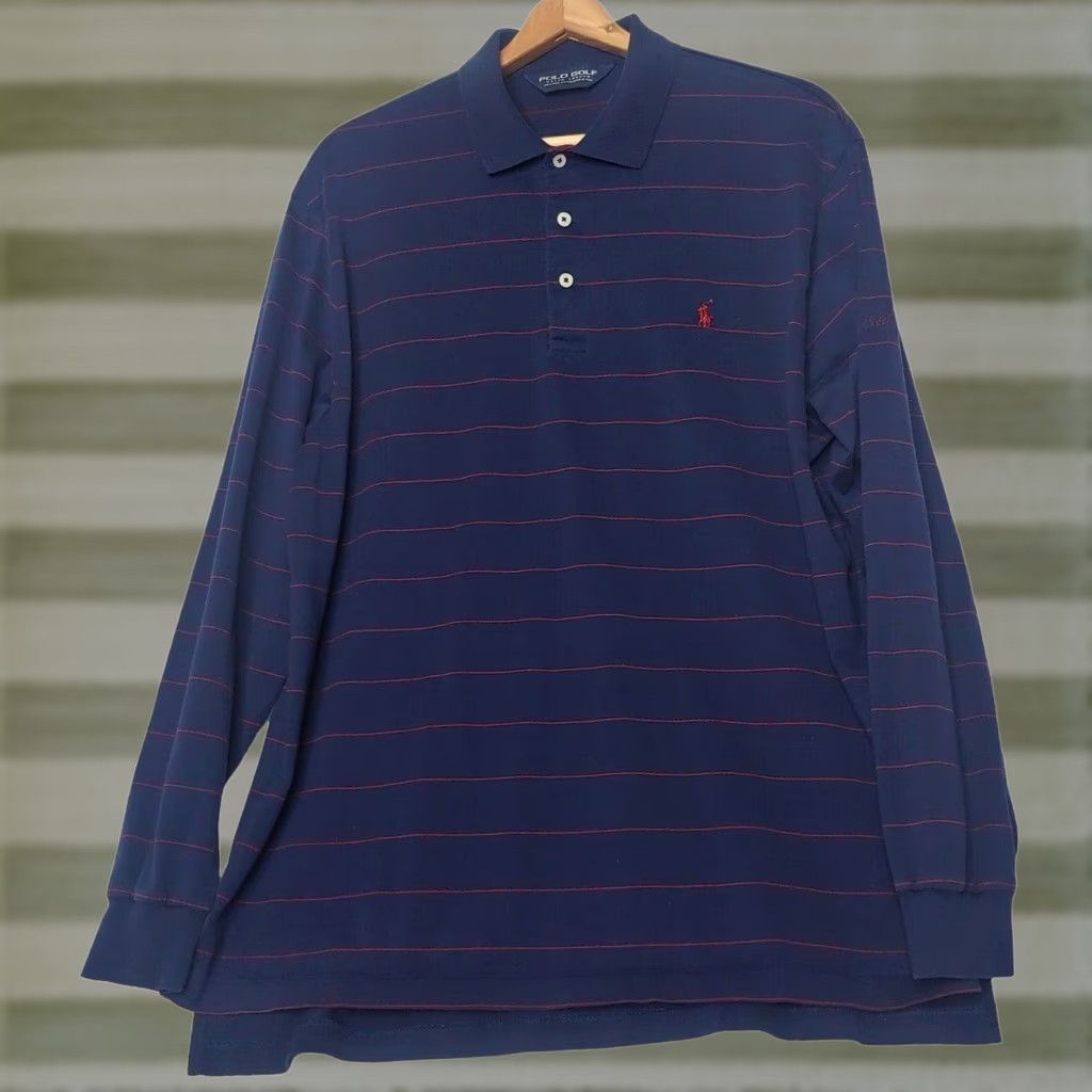 Ralph Lauren Ralph Lauren Polo Golf Shirt L Blue Stripe Pima Long Sleeve Hidden Creek Golf Club Cooperstown? Size US L / EU 52-54 / 3 - 1 Thumbnail