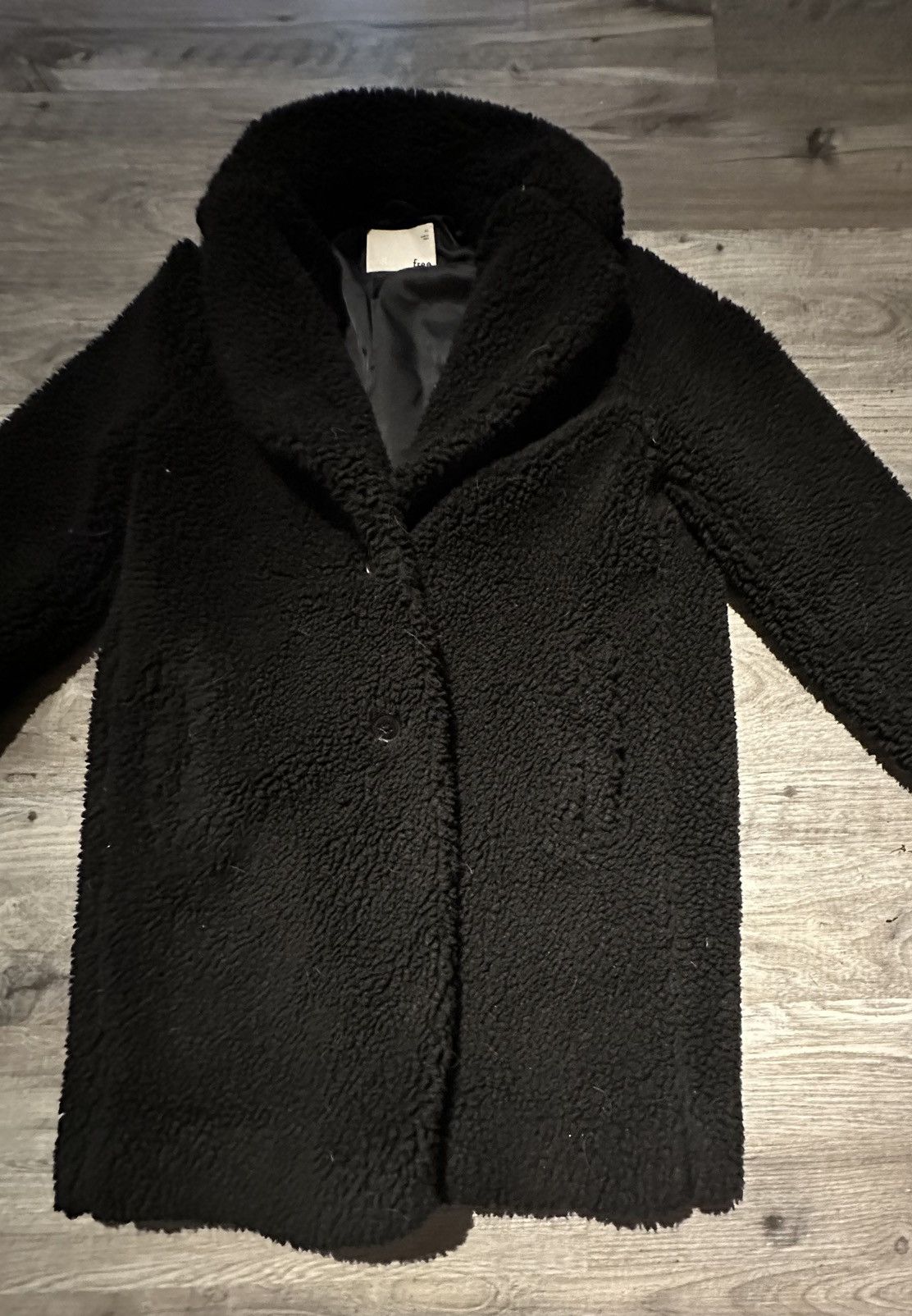 Aritzia Wilfred Free Aritzia Long Teddy Jacket in Black Size XS / US 0-2 / IT 36-38 - 5 Thumbnail