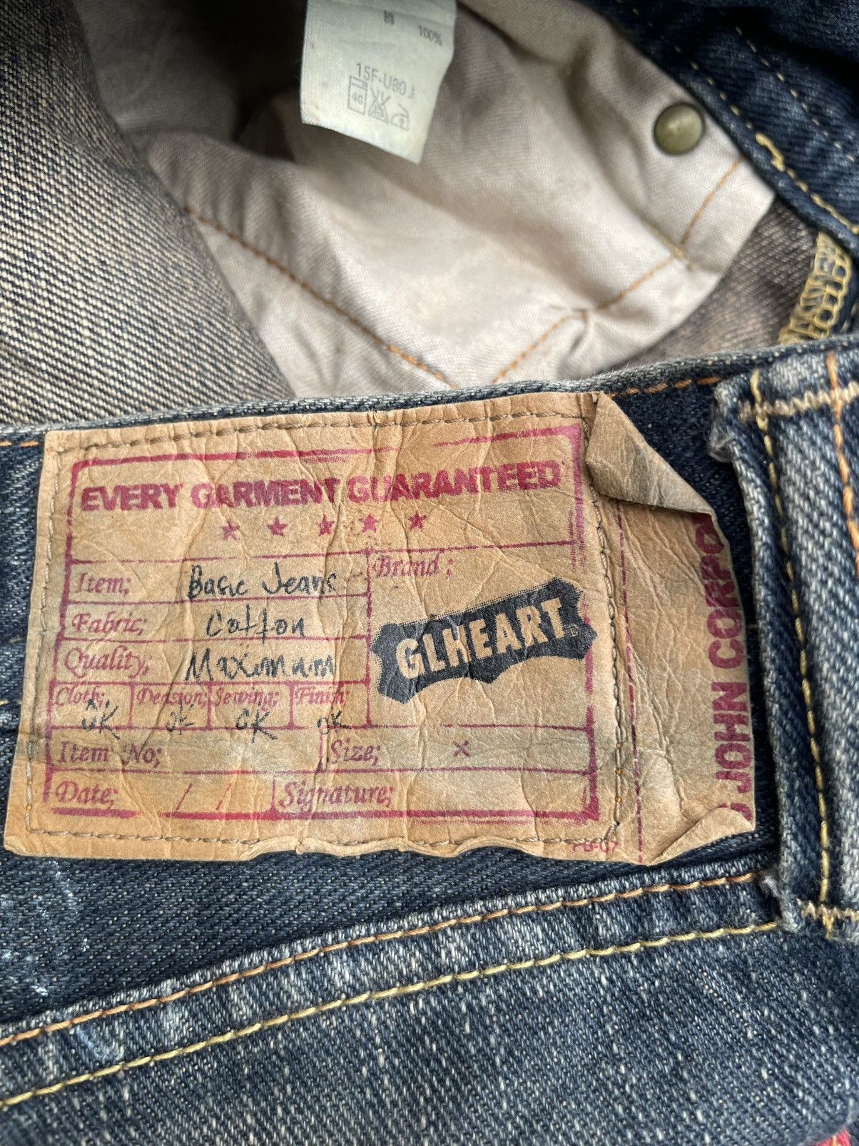 Japanese Brand GL Heart Denim Size US 34 / EU 50 - 13 Thumbnail