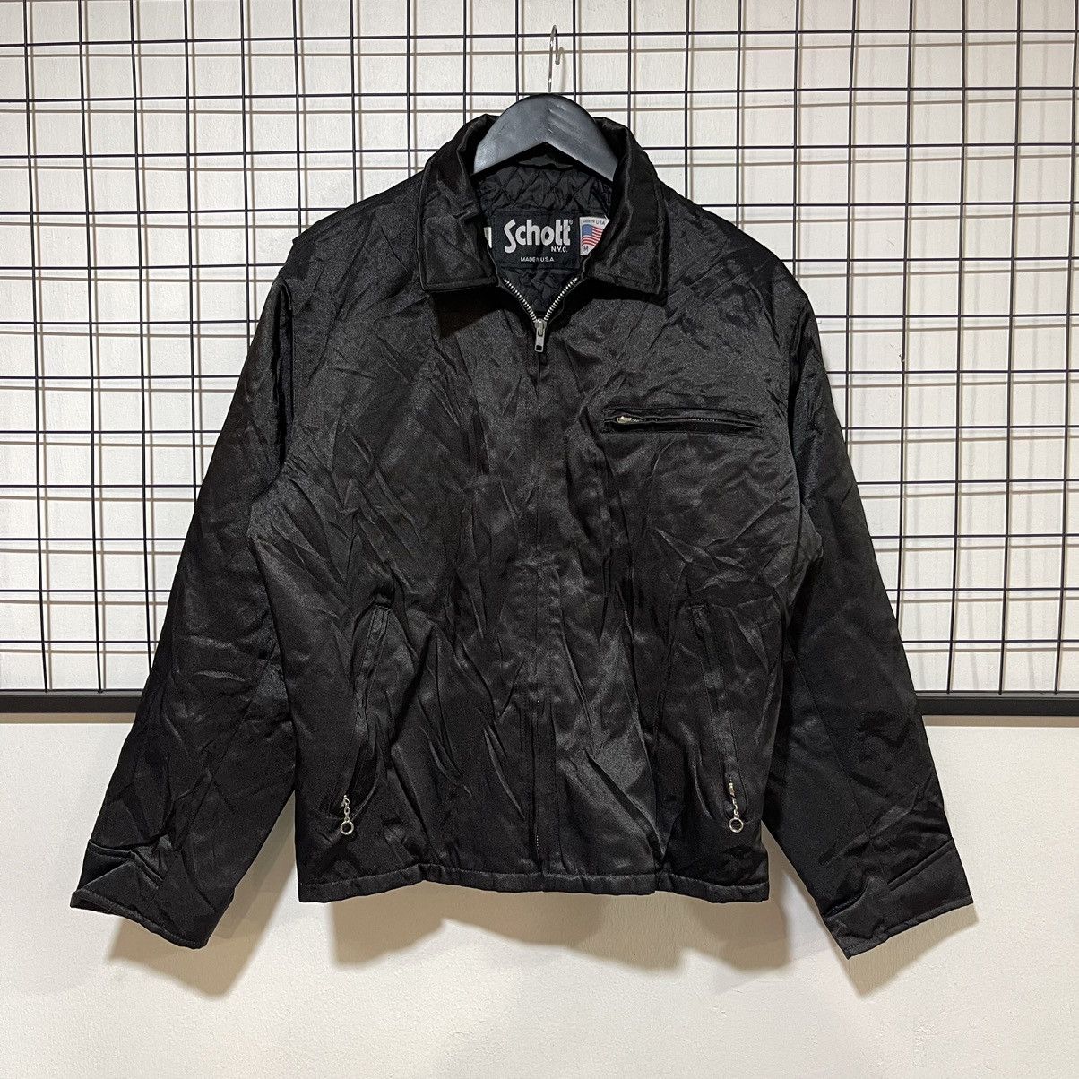 Schott 1990S BLACK COATED NYLON SCHOTT WORK JACKET Size US M / EU 48-50 / 2 - 1 Thumbnail