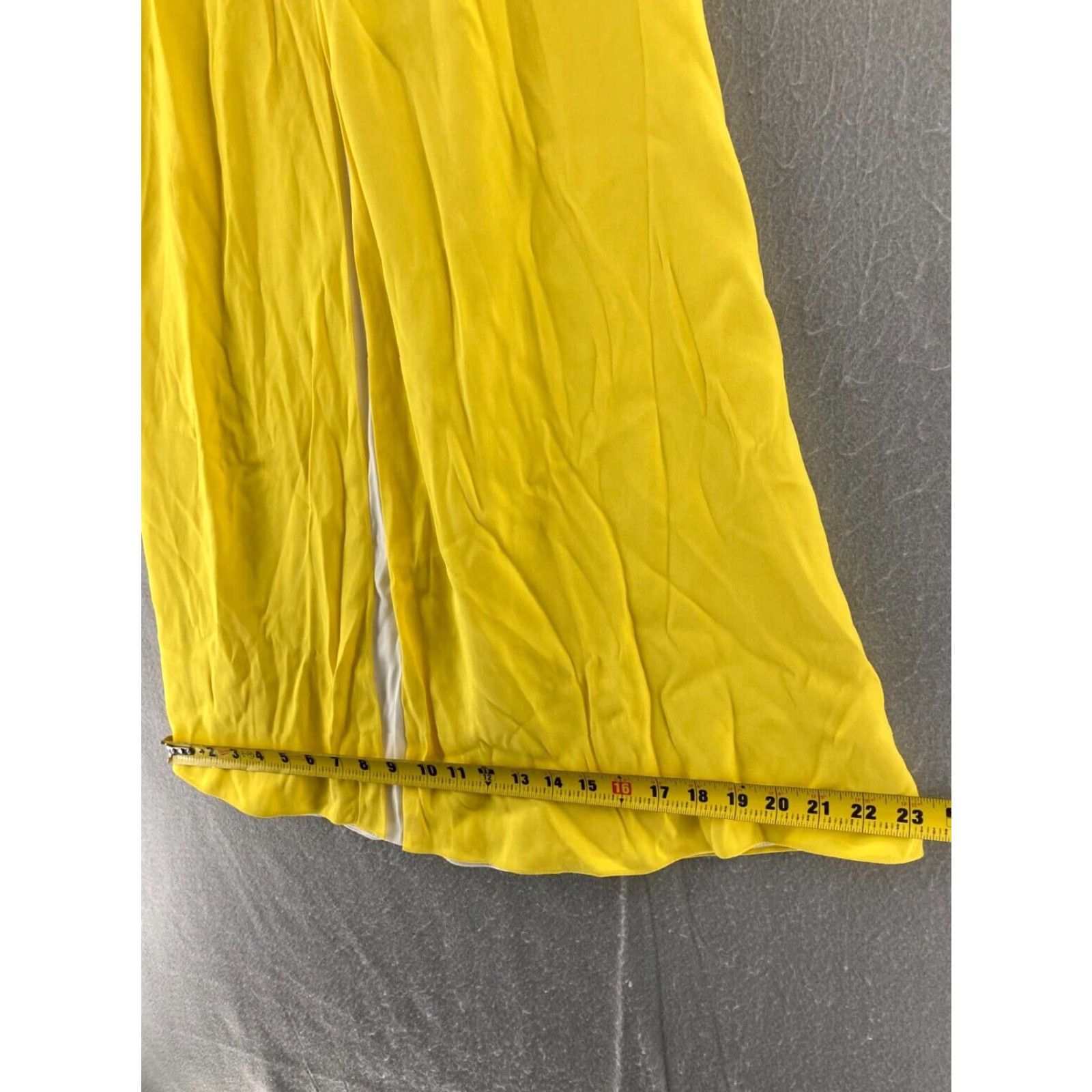 Ralph Lauren Ralph Lauren A-Line Skirt Womens 27 Long Yellow Solid Business Casual Summer Size 27" / US 4 / IT 40 - 3 Thumbnail