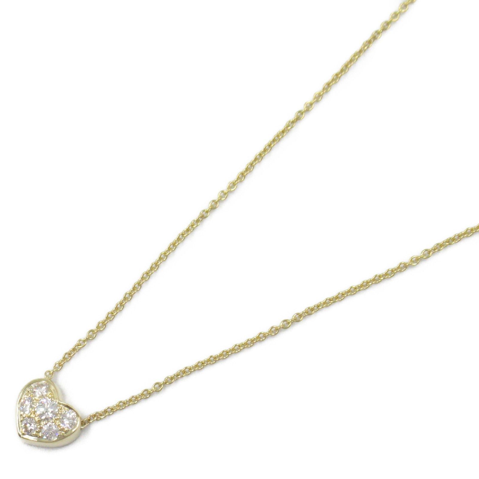 Tiffany & Co. Tiffany Co Heart Pave Necklace K18 (Yellow Gold) Diamond Clear Size ONE SIZE - 1 Thumbnail
