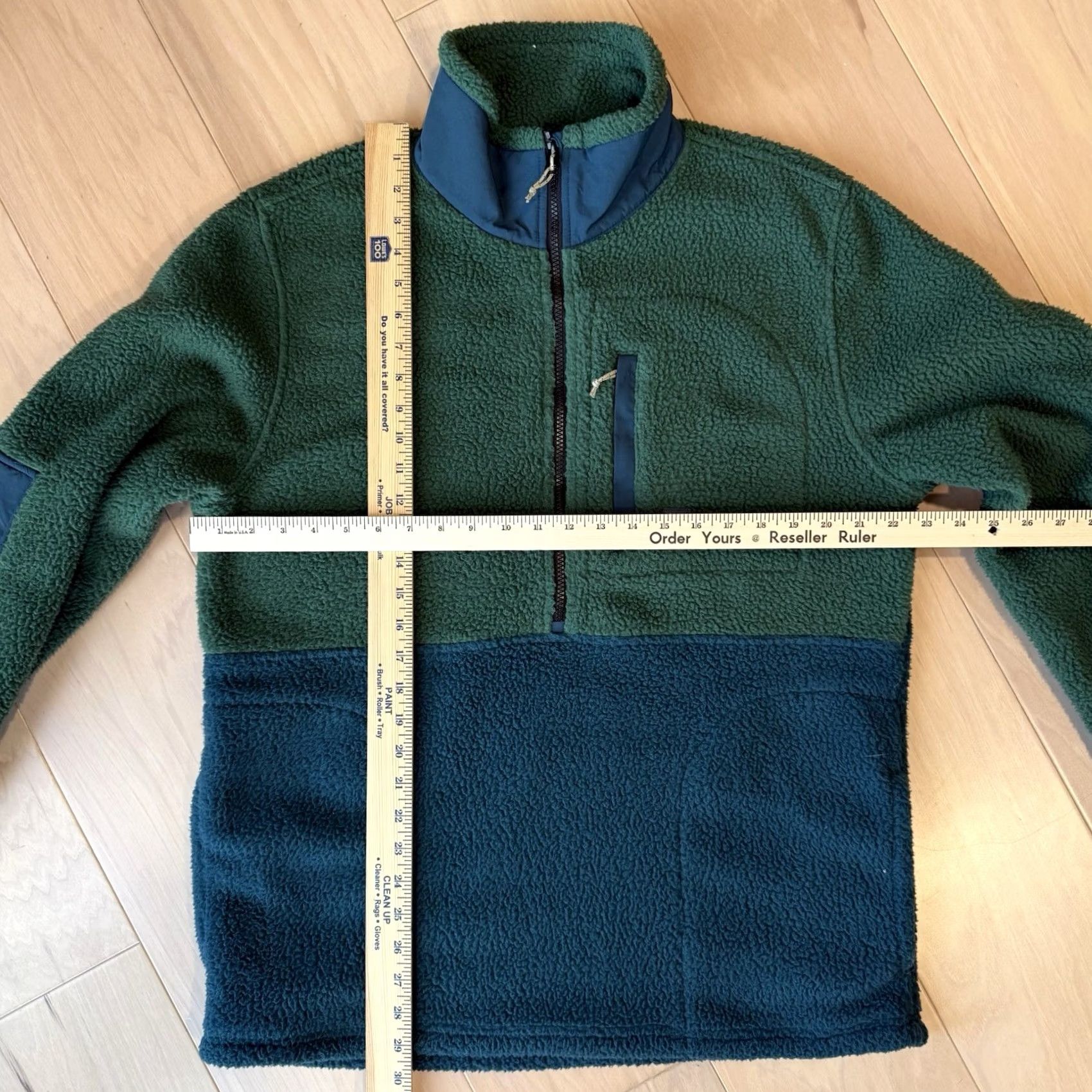 Topo Designs Topo Designs Mountain Fleece Pullover Green Large 1/2 Zip Jacket Outerwear Mens L Regular Fit All Seasons Insulated) Size US L / EU 52-54 / 3 - 3 Thumbnail