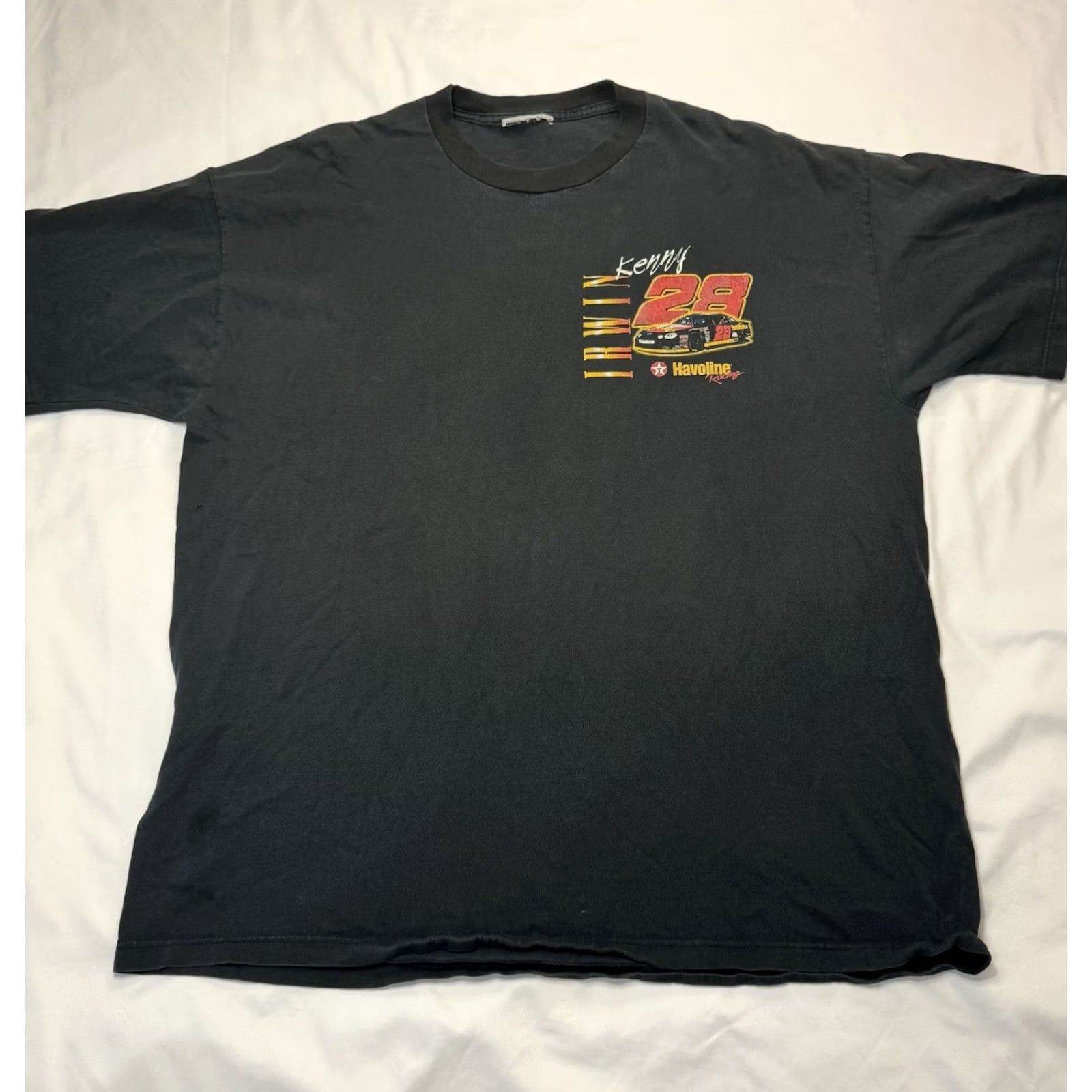 NASCAR VINTAGE Kenny Irwin #28 Shirt Nascar Havoline Racing Authentic Mens XL Black Cotton Logo 90s Sports Cars Shoes? Size US XL / EU 56 / 4 - 2 Thumbnail