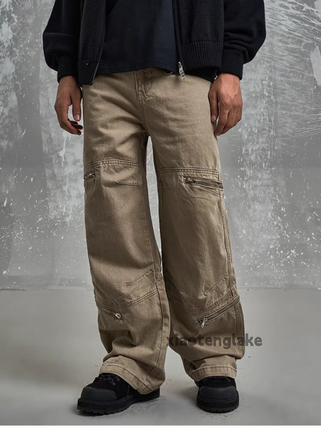 Designer × Japanese Brand × Vintage Zipper utility military loose baggy carpenter cargo pants Size US 32 / EU 48 - 1 Thumbnail
