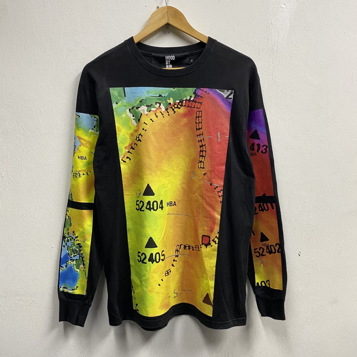 HOOD BY AIR マッププリント 長袖カットソー Hood By Air Hood By Air Thermal Map Long Sleeve Shirt | Grailed