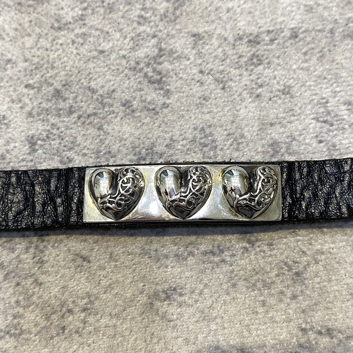 Chrome Hearts Chrome Hearts Heart Plate Leather Bracelet silver Size ONE SIZE - 5 Thumbnail