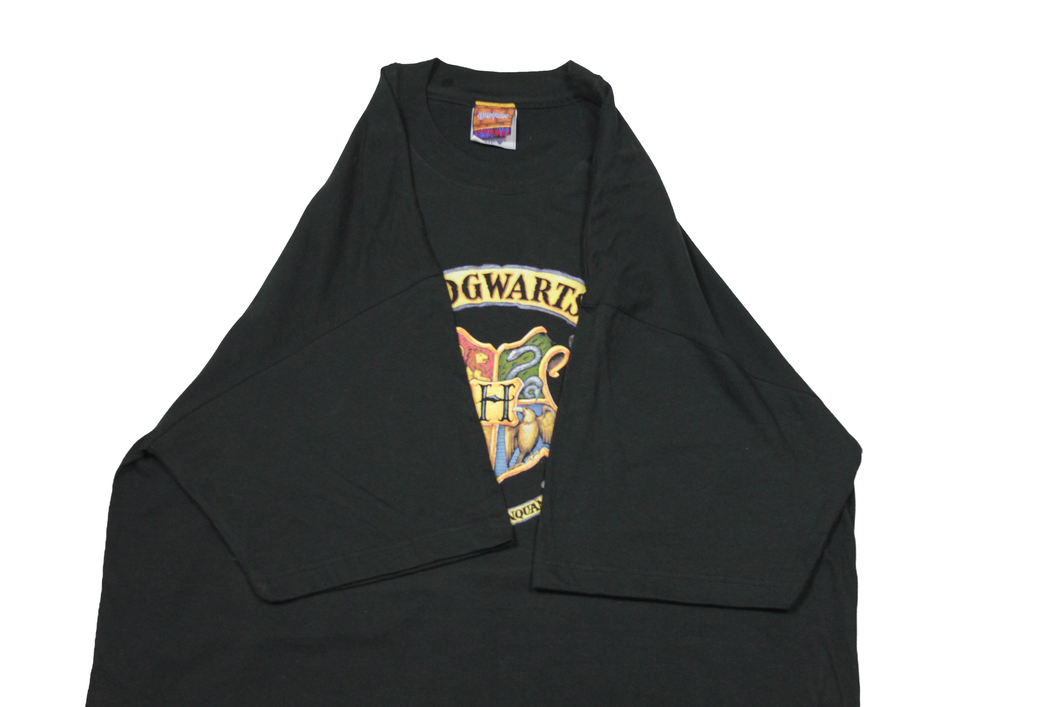 Warner Bros 2001 Harry Potter Hogwarts Merch Big Logo T-Shirt Vintage Size US XL / EU 56 / 4 - 6 Thumbnail