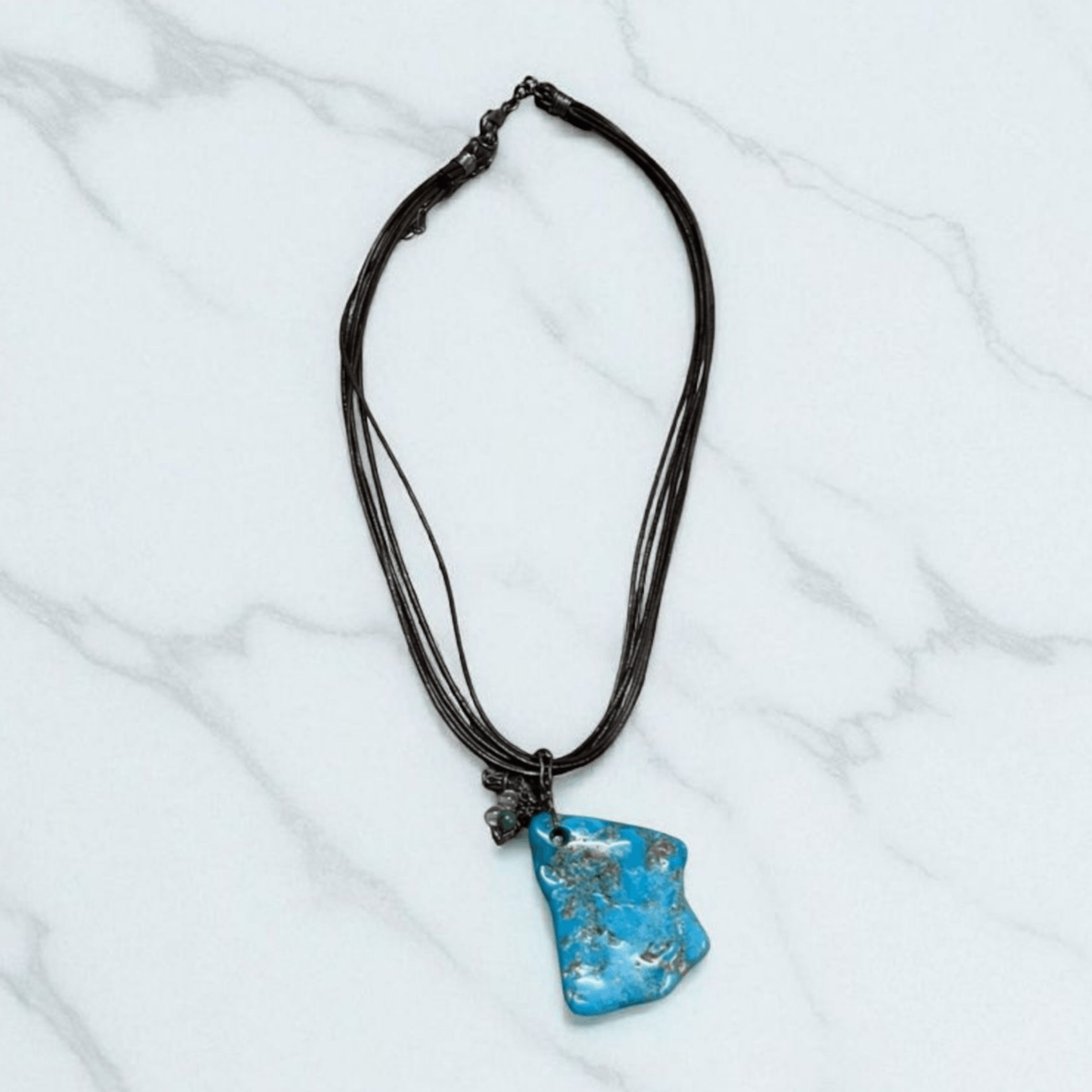 Other Turquoise Pendant with Leather Necklaces Size ONE SIZE - 2 Thumbnail