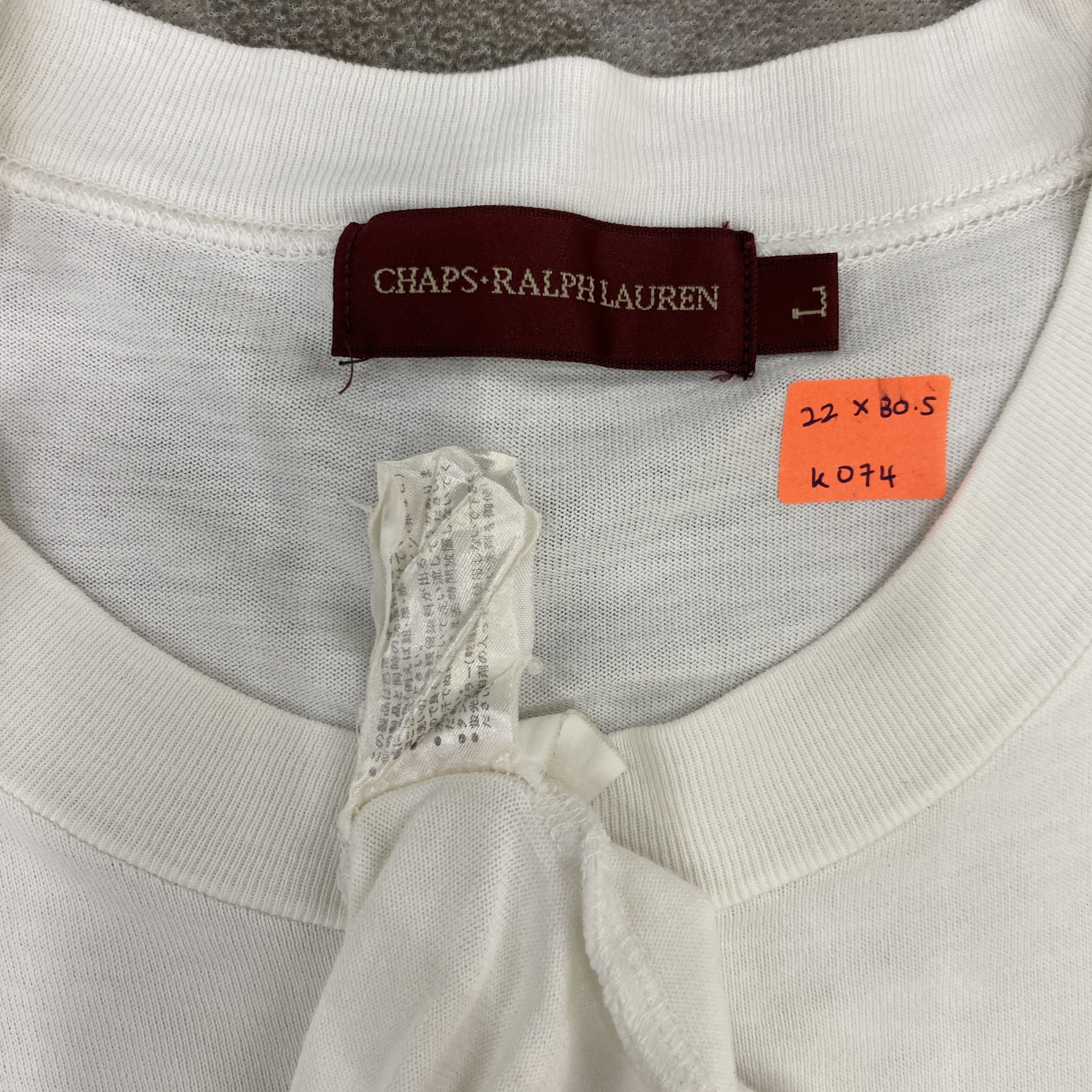 Chaps Ralph Lauren Vintage 90s Chaps Ralph Lauren T- Shirt - K074 Size US L / EU 52-54 / 3 - 4 Thumbnail