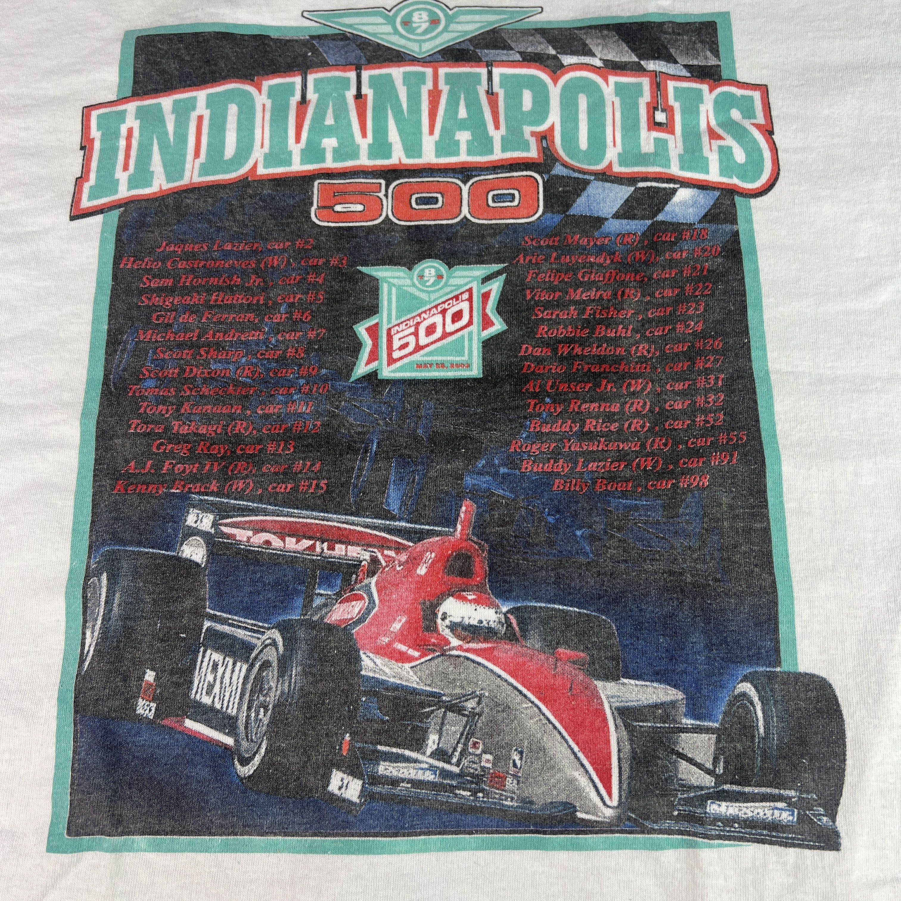 Delta Y2K Indianapolis 500 Racing Shirt Roll Call Graphic Tee Size US L / EU 52-54 / 3 - 3 Thumbnail
