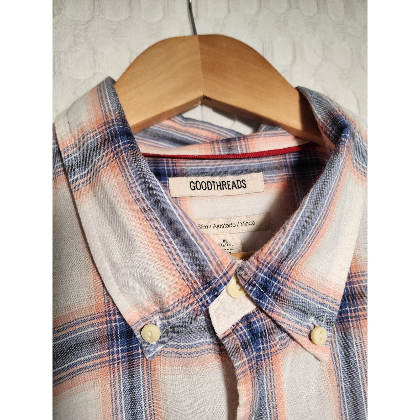 Goodale Good Threads Slim XL Men's Button Down Shirt Short Sleeve Size US XL / EU 56 / 4 - 3 Thumbnail
