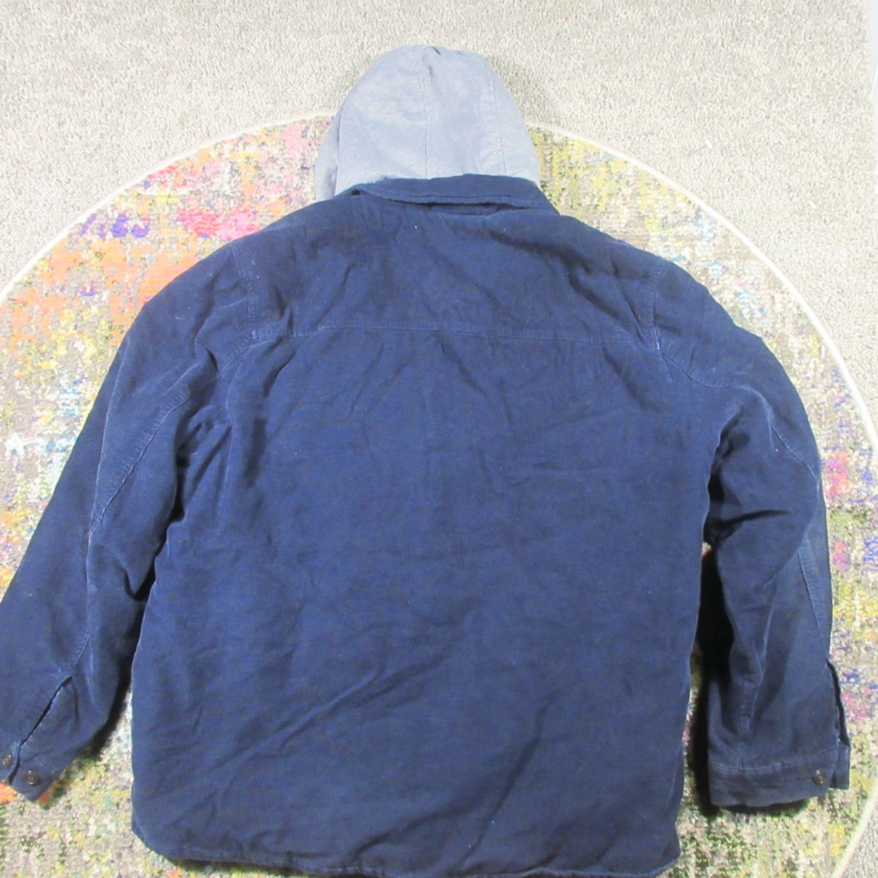 Levi's Levi's Hooded Corduroy Fleece Sherpa Lined Jacket Men XL Navy 90s Trucker Grunge Bomber Jacket Size US XL / EU 56 / 4 - 2 Thumbnail