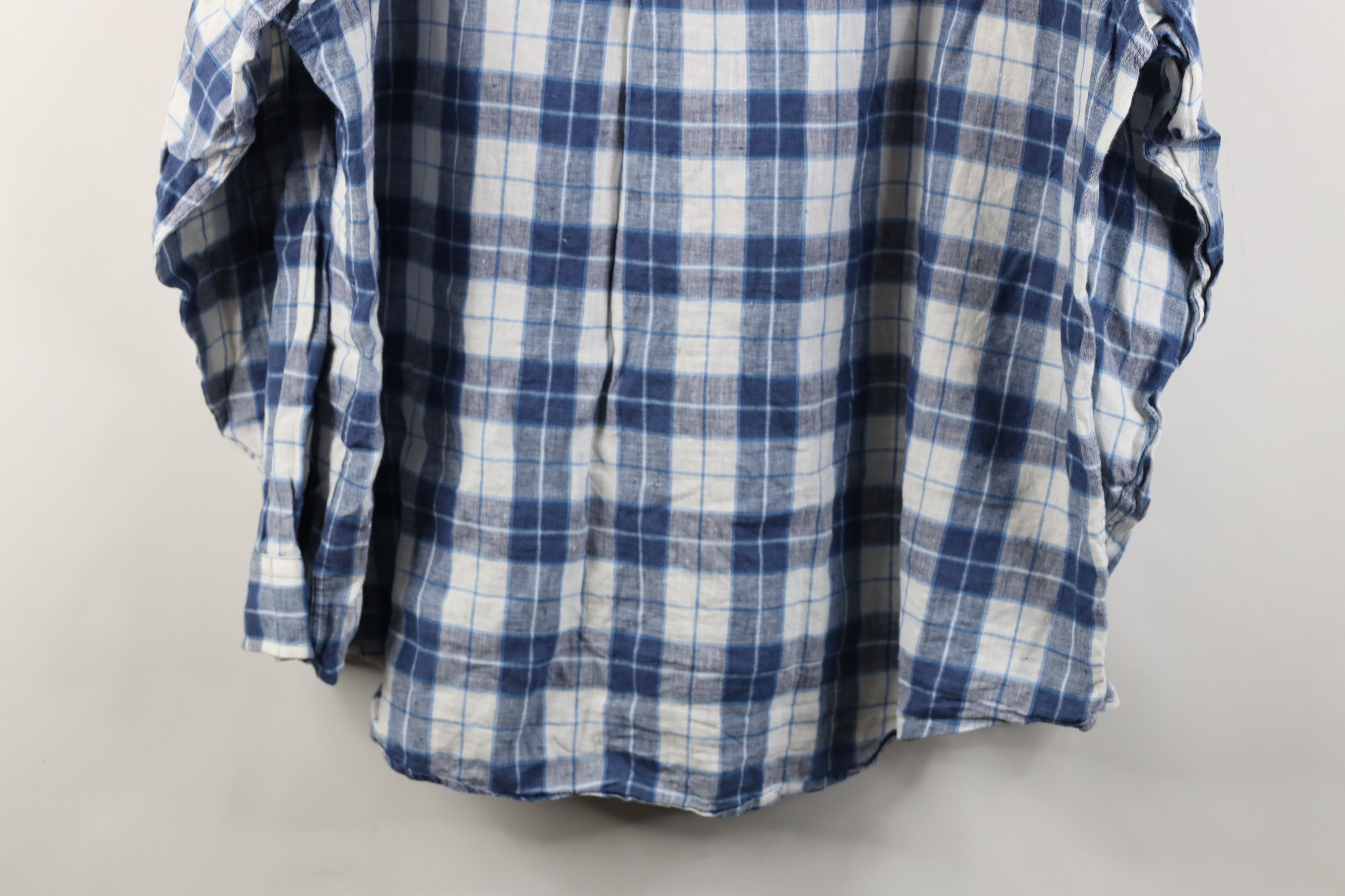 Brooks Brothers Vintage Brooks Brothers Linen Button Down Shirt Plaid OCBD Size US XL / EU 56 / 4 - 13 Thumbnail