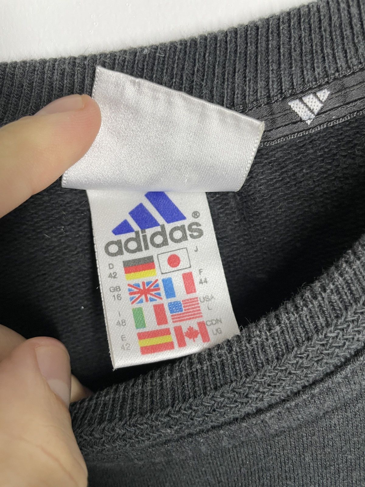 Adidas × Vintage Vibtage adidas 90s embroidered sweatshirt Size US L / EU 52-54 / 3 - 5 Thumbnail