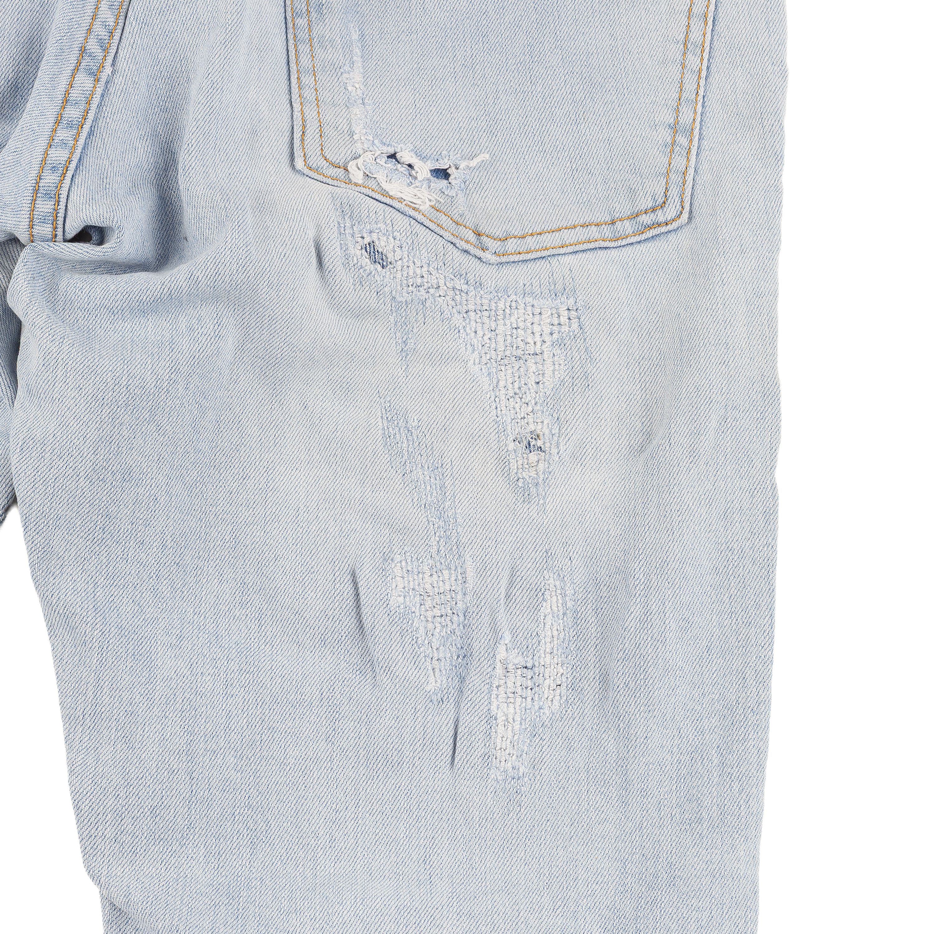 Balmain Pierre Balmain Blue Denim Distressed Biker Skinny Jeans Size US 31 - 8 Thumbnail