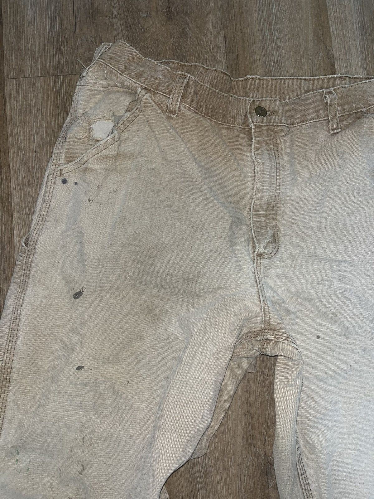 Carhartt Carhartt Work Pants Beige Size 38x32 Size US 38 / EU 54 - 2 Thumbnail