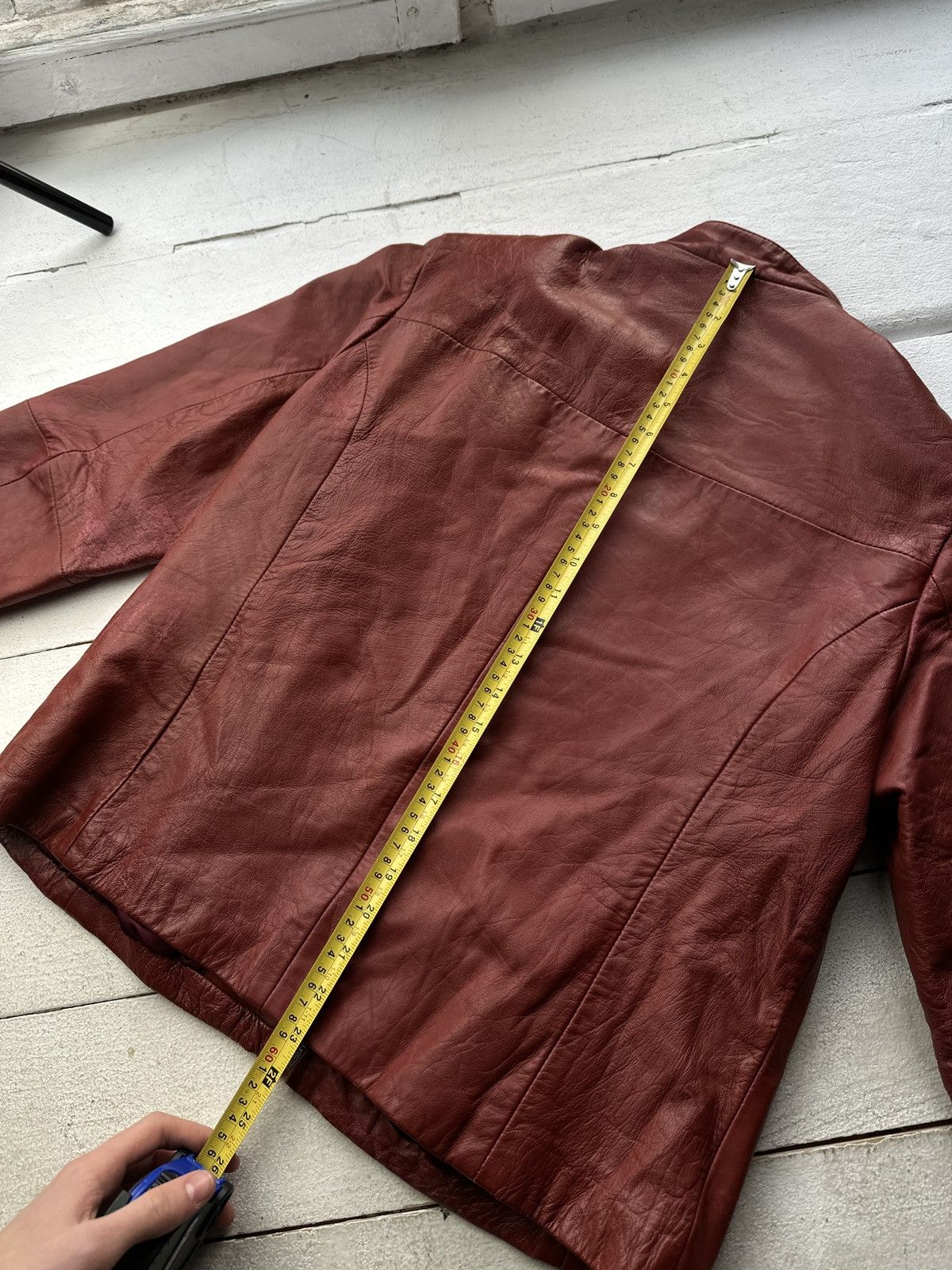 Other 🚨Y2K RICK OWENS TYPE DIRTY SLIM FIT ZIP LEATHER JACKET Size M / US 6-8 / IT 42-44 - 12 Thumbnail
