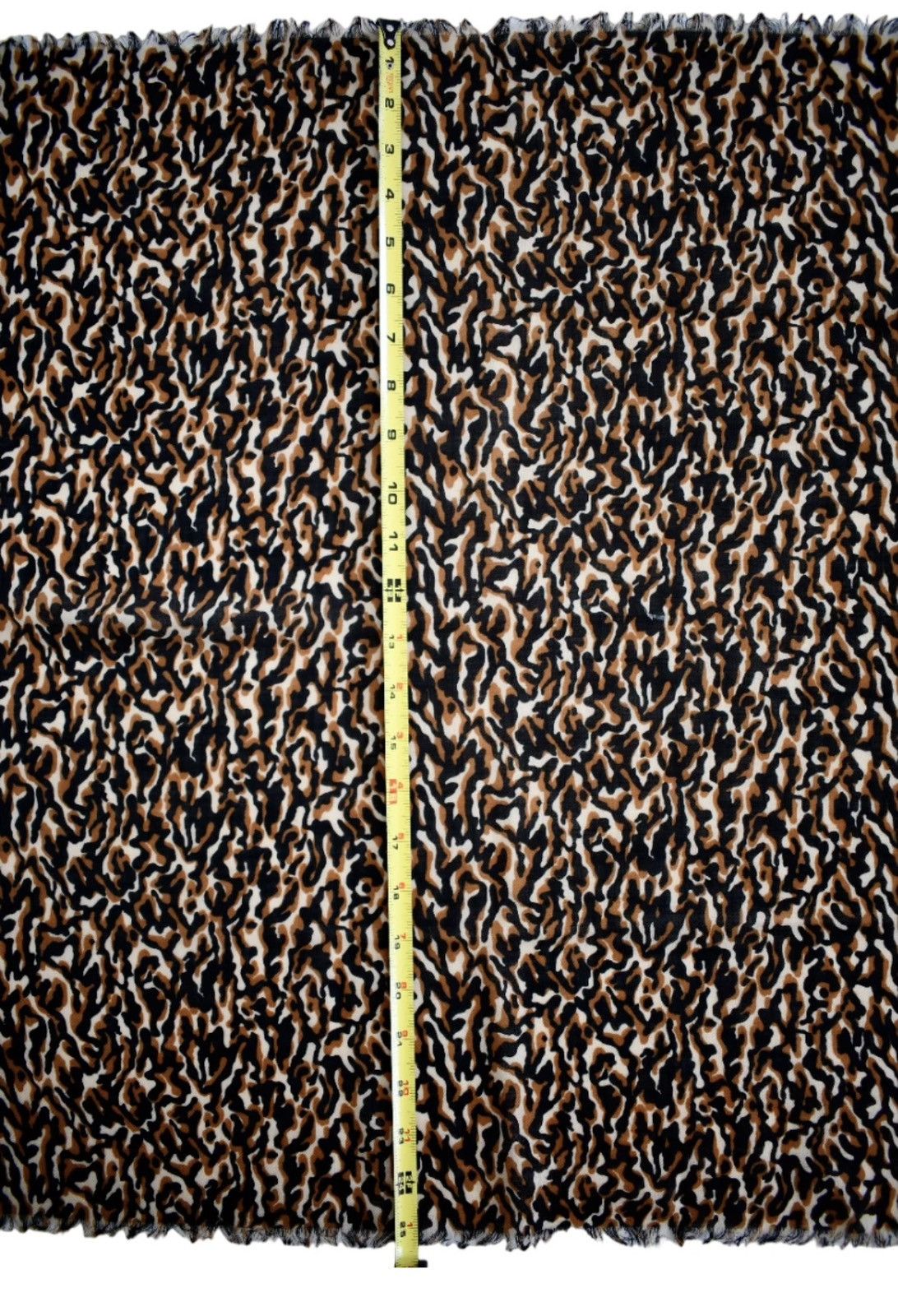 Saint Laurent Paris Leopard Print Saint Laurent Twill Wool Bandana Scarf Size ONE SIZE - 6 Thumbnail