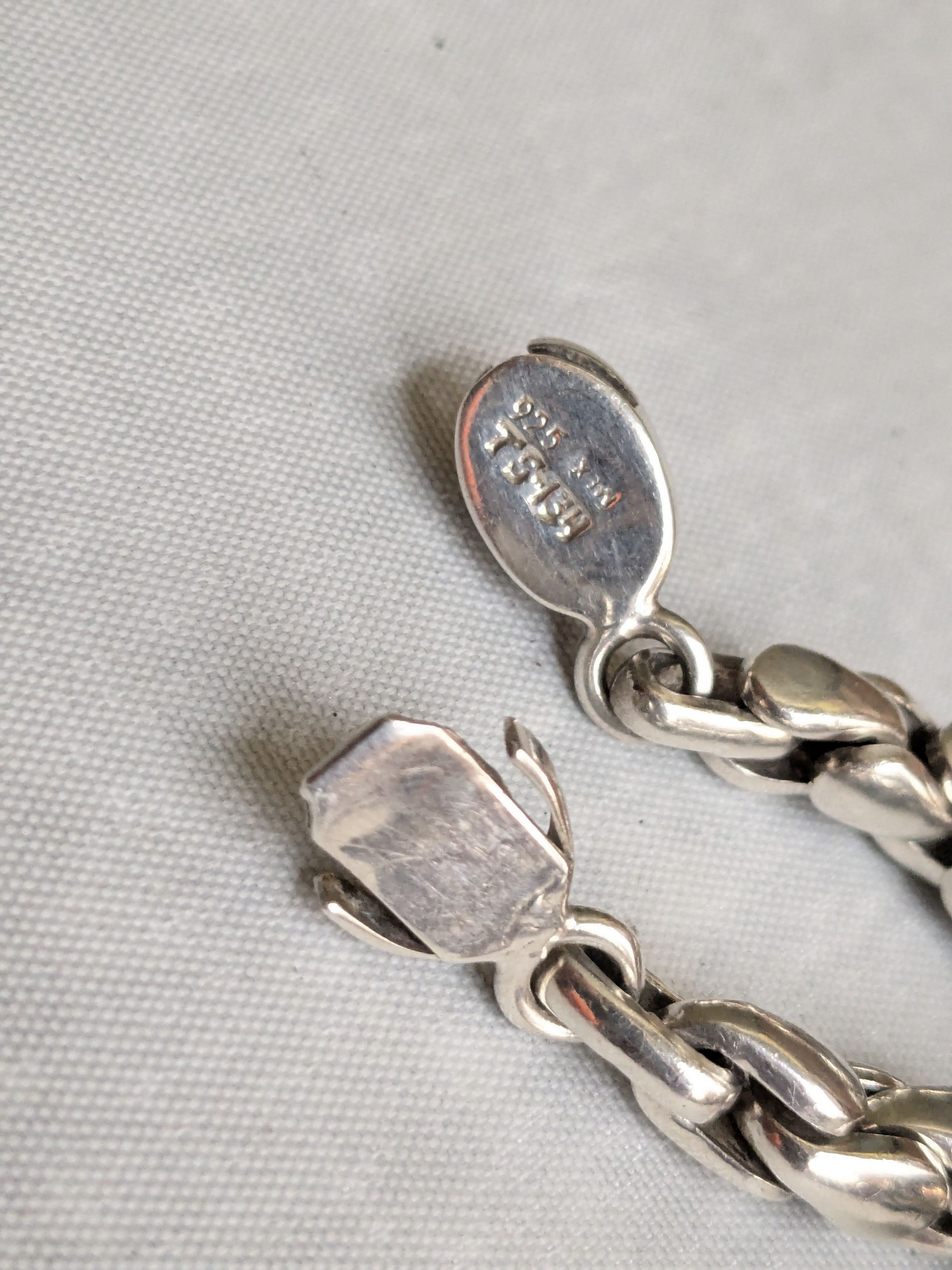 Jewelry Vintage Sterling Silver Bracelet Box Link Wheat Foxtail 6.5" Size ONE SIZE - 11 Thumbnail