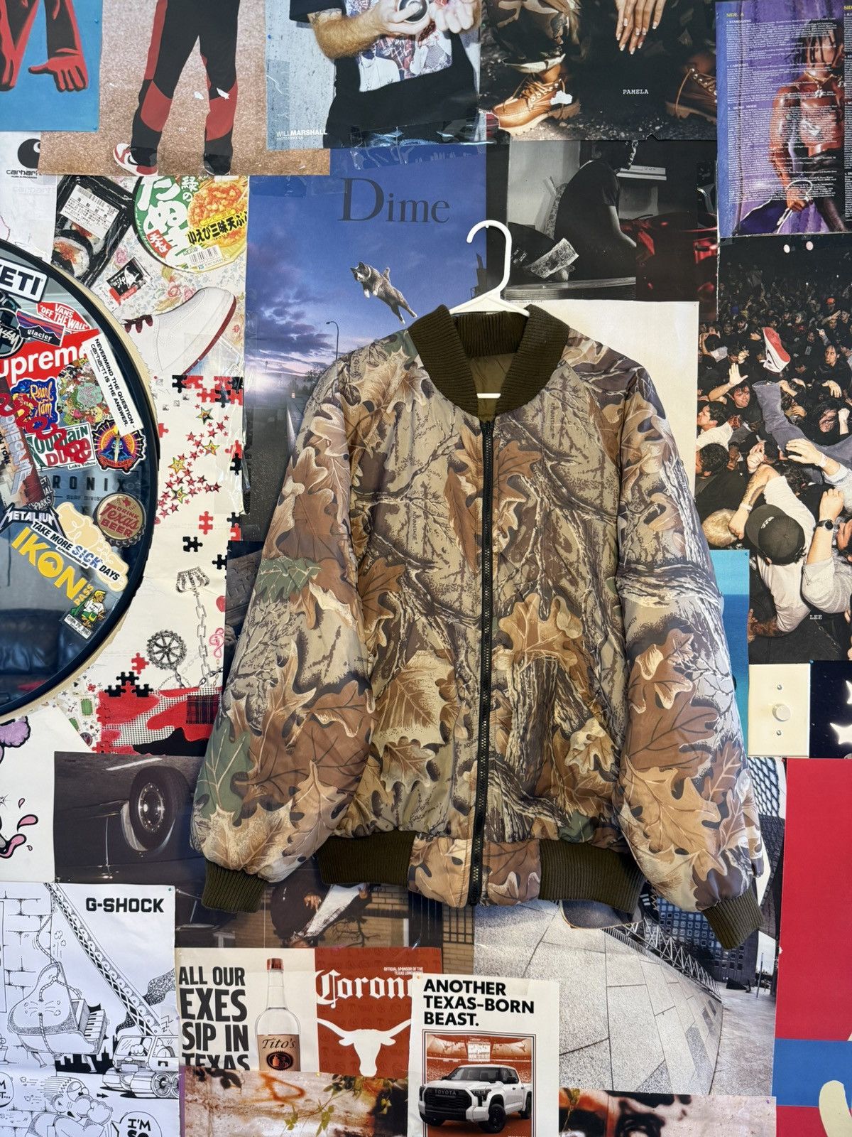 Vintage Advantage® Camo Quilted Bomber Jacket Insulated Zip-Up Size US L / EU 52-54 / 3 - 1 Thumbnail