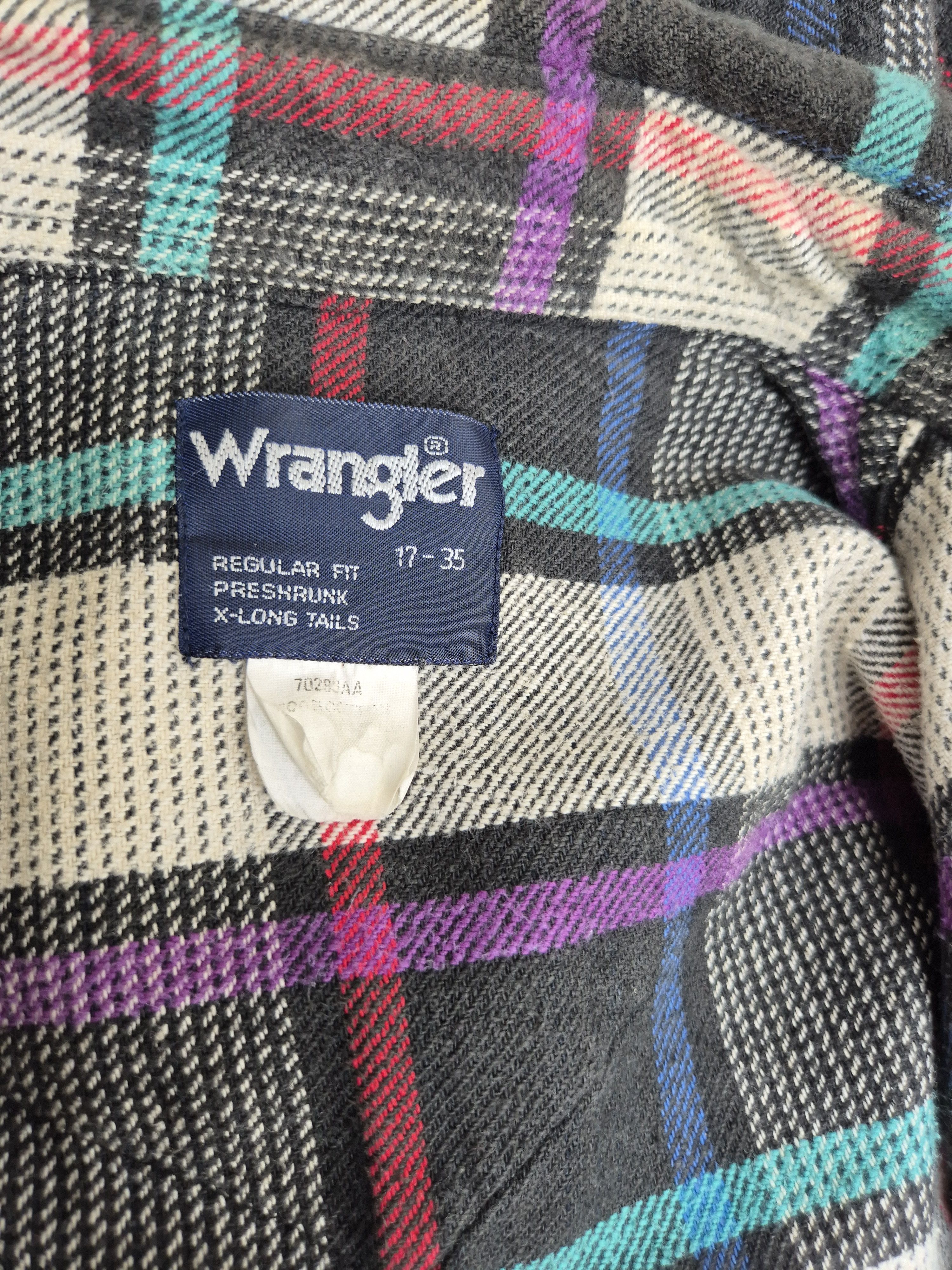 Vintage × Wrangler Wrangler Flannel Western Cowboy Shirt Size US L / EU 52-54 / 3 - 5 Thumbnail