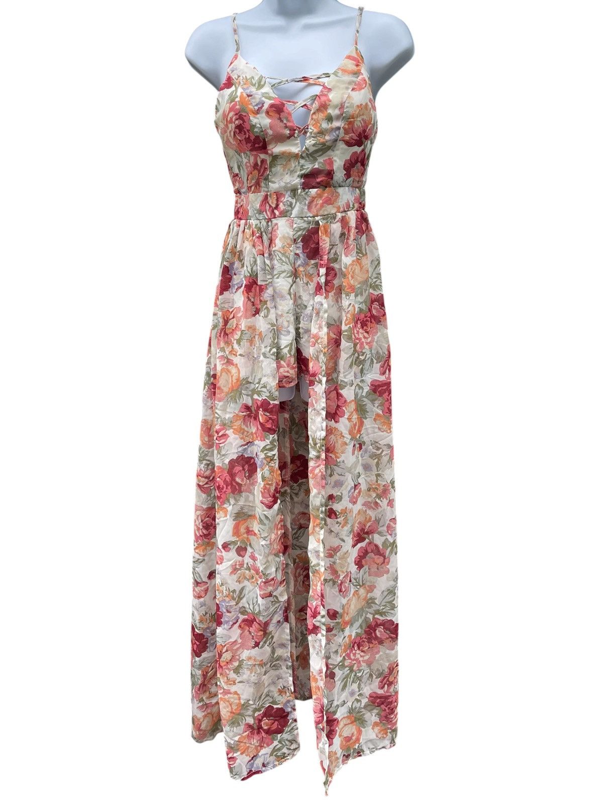 Other NWT Bluenotes Floral High Low Maxi Dress Romper XS Size XS / US 0-2 / IT 36-38 - 1 Thumbnail