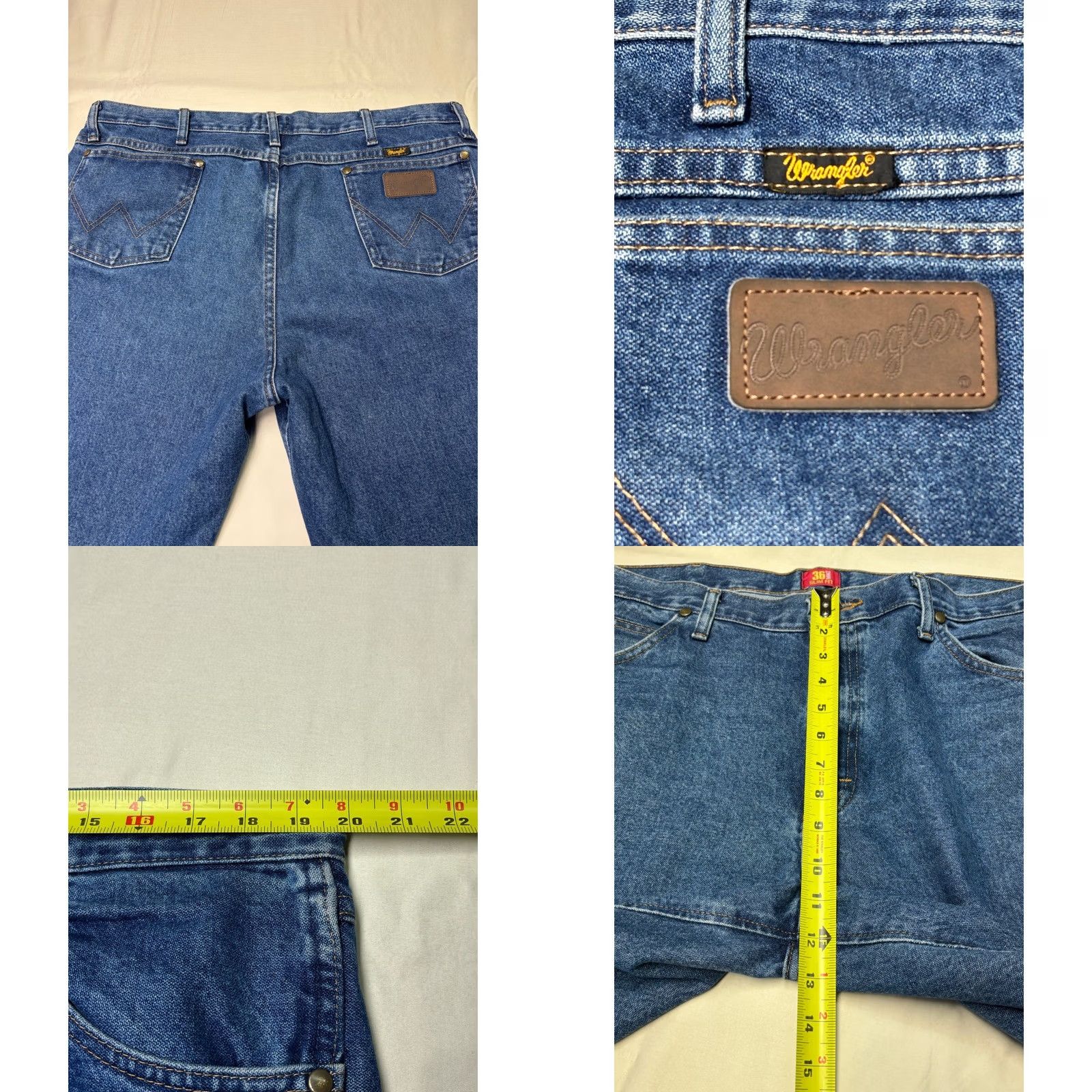 Wrangler Wrangler Jeans Cowboy Cut Slim Fit 38x32 Blue Denim Mens 36MWZ 1036MWZDS Size US 38 / EU 54 - 8 Thumbnail