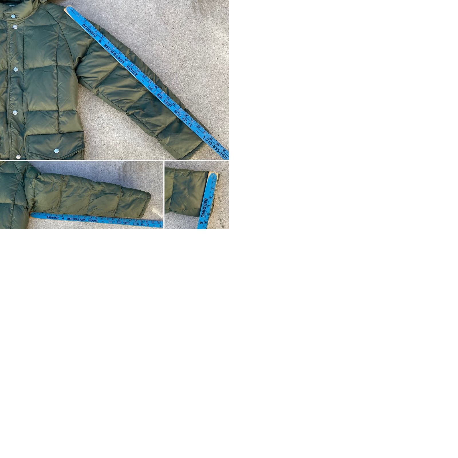 J Brand VINTAGE Swan Brand Down Puffer Jacket Green Nylon Quilted Hood Parka M Men Green Quilted Down Parka Vintage Hooded Jacket Size US M / EU 48-50 / 2 - 12 Thumbnail