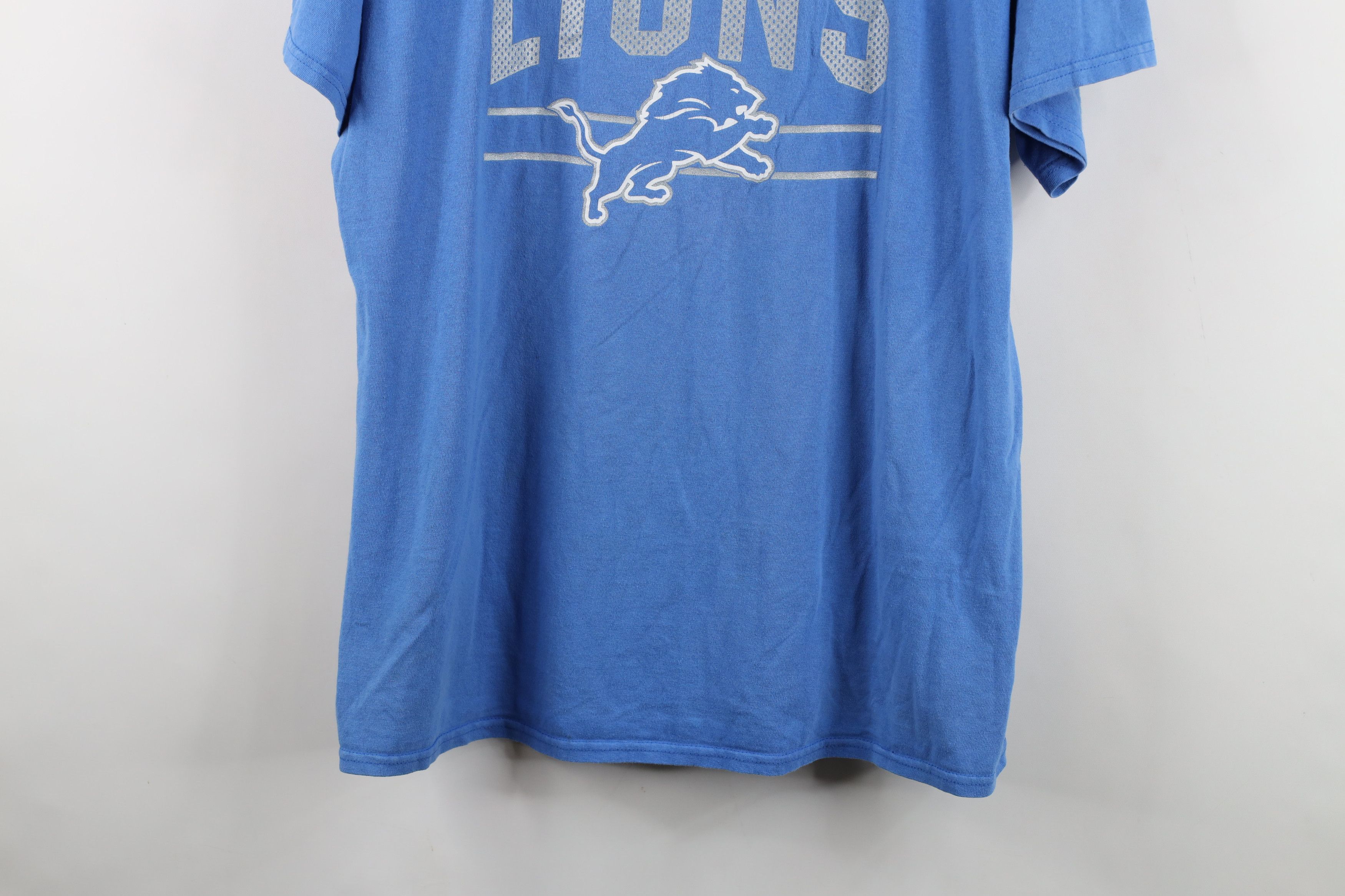 Vintage Vintage Y2K NFL Spell Detroit Lions Football T-Shirt Blue Size US XL / EU 56 / 4 - 3 Thumbnail
