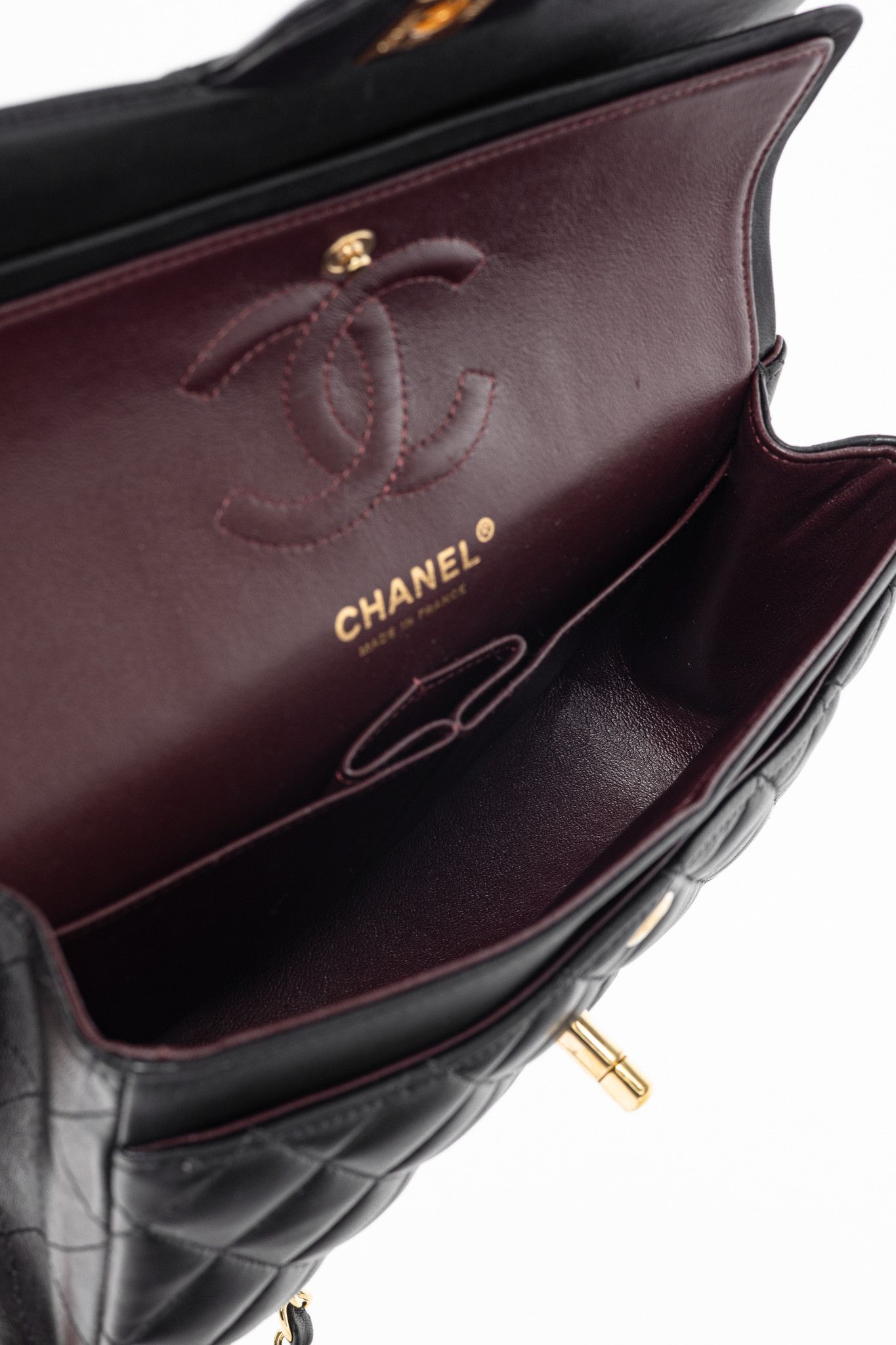 Chanel Chanel Small Classic Black Lambskin Quilted Double Flap Bag Size ONE SIZE - 13 Thumbnail