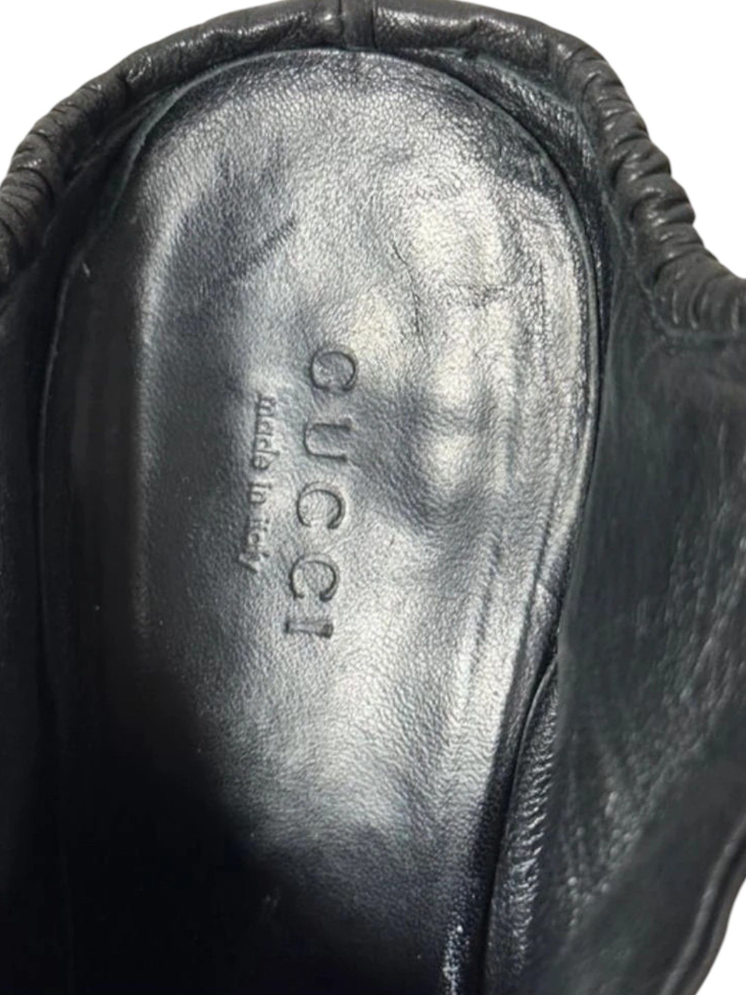 Gucci × Tom Ford 00s Gucci Black Leather Ruched Peep-Toe Heels Size US 9 / IT 39 - 8 Thumbnail