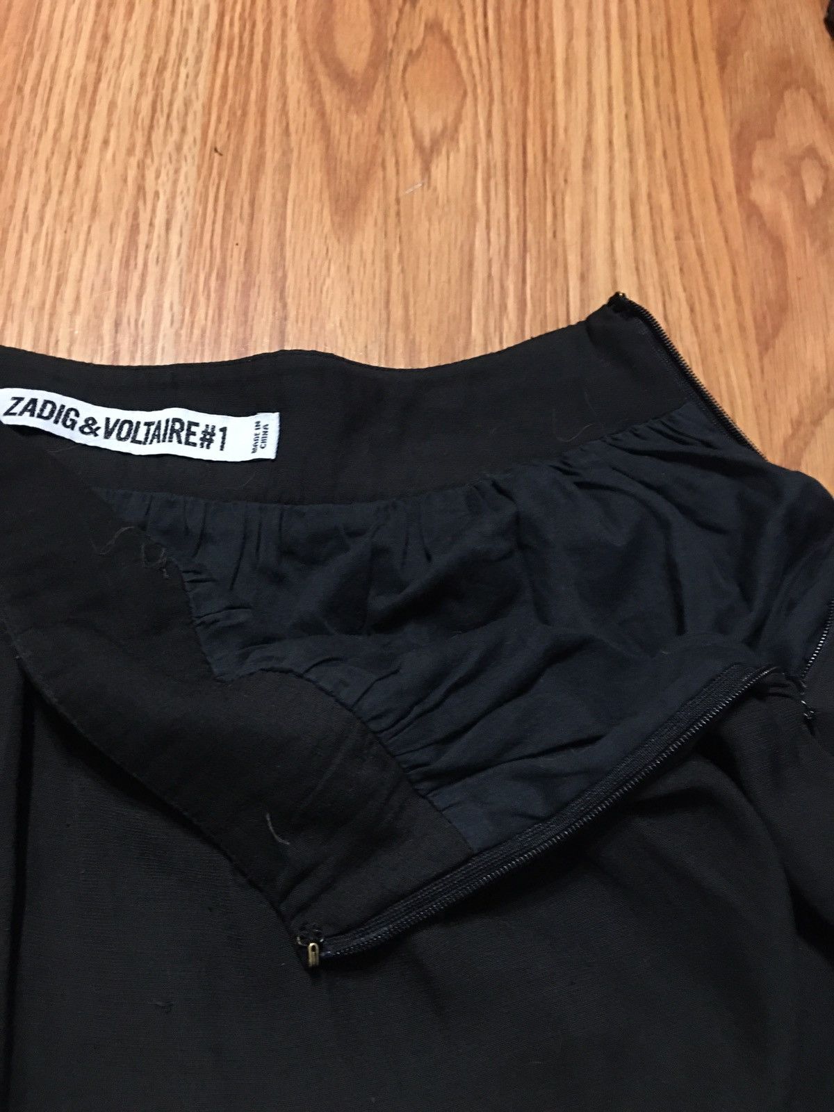 Zadig & Voltaire Zadig & Voltaire Black Cotton Crepe Raw Edges Mini Skirt 38 Size 26" / US 2 / IT 38 - 7 Thumbnail