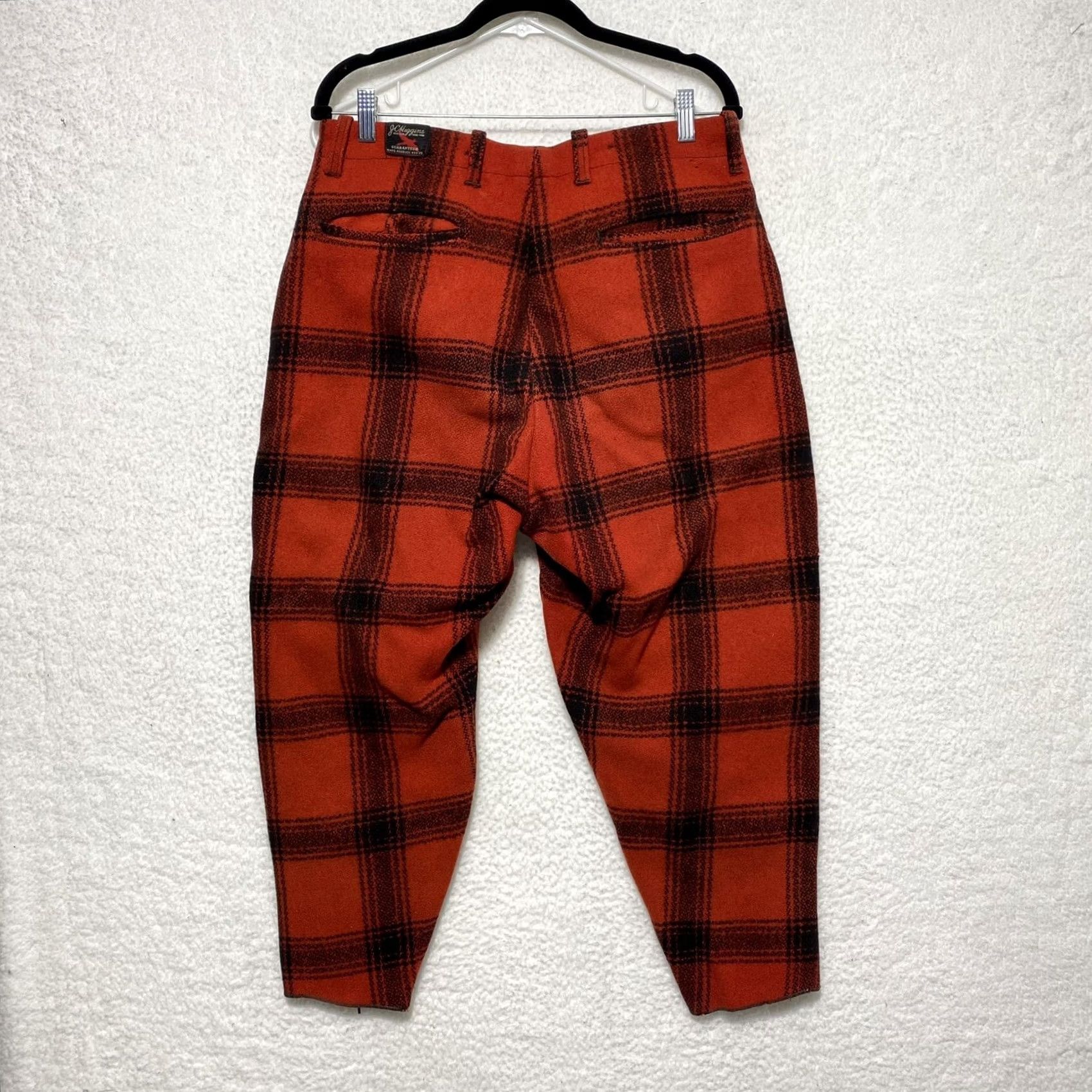 Sears VINTAGE Sears Roebuck J.C. Higgins Red Plaid Wool Hunting Pants Knickers 34 Wool Red 1930s Mens Size US 32 / EU 48 - 6 Thumbnail