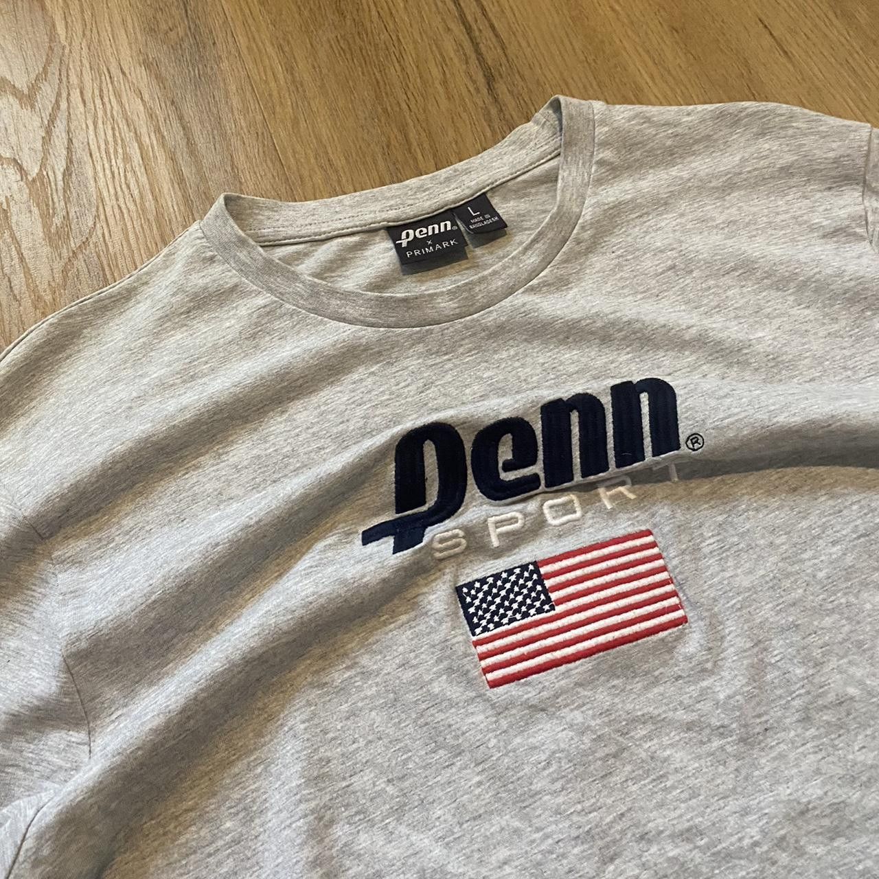 Penn Grey vintage Penn Boxy Emboidered USA logo t-shirt Size US L / EU 52-54 / 3 - 3 Thumbnail