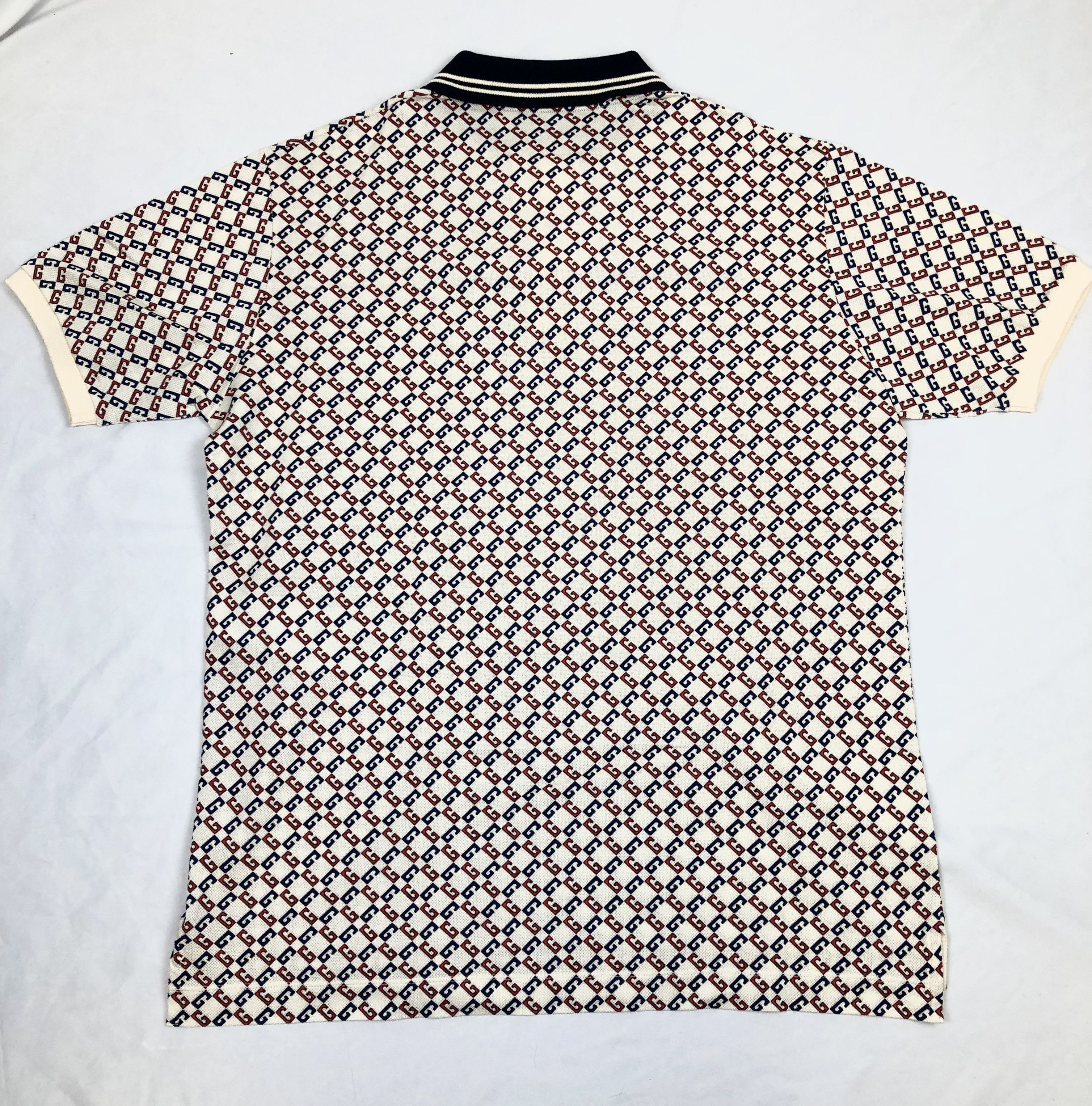 Adidas × Gucci Men's Gucci polo in blue with green collar Size US L / EU 52-54 / 3 - 4 Thumbnail