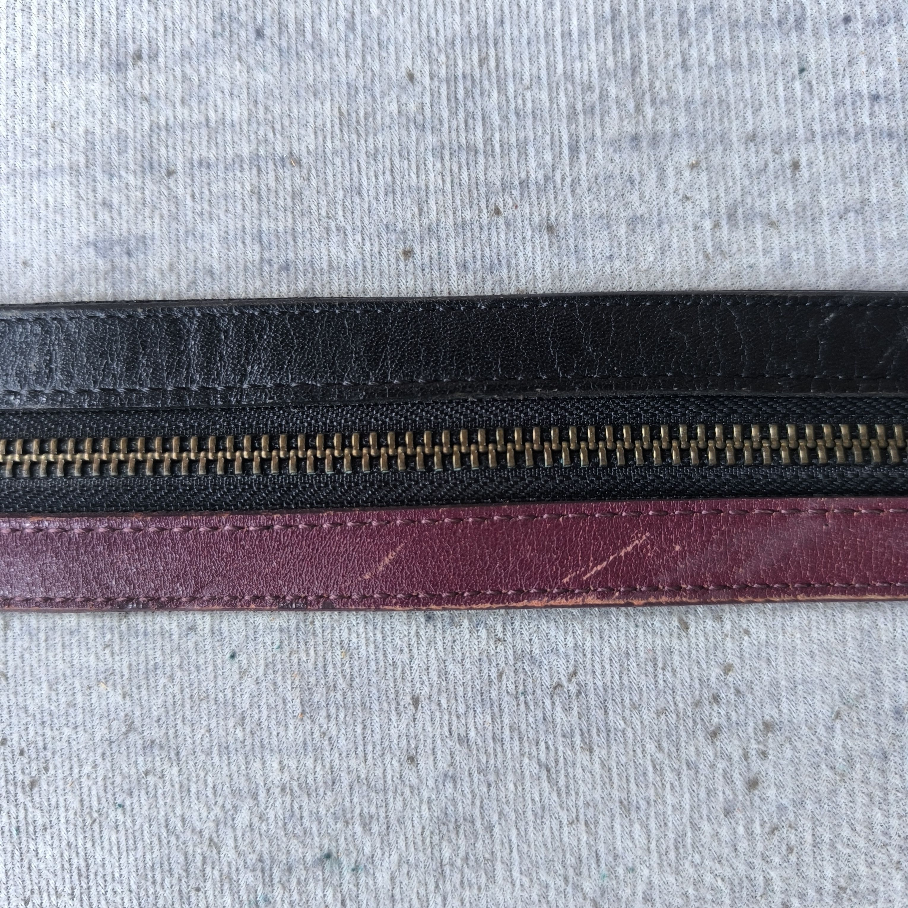 14th Addiction 💥 Segment rupert double prong zip punk rock leather belt Size ONE SIZE - 9 Thumbnail