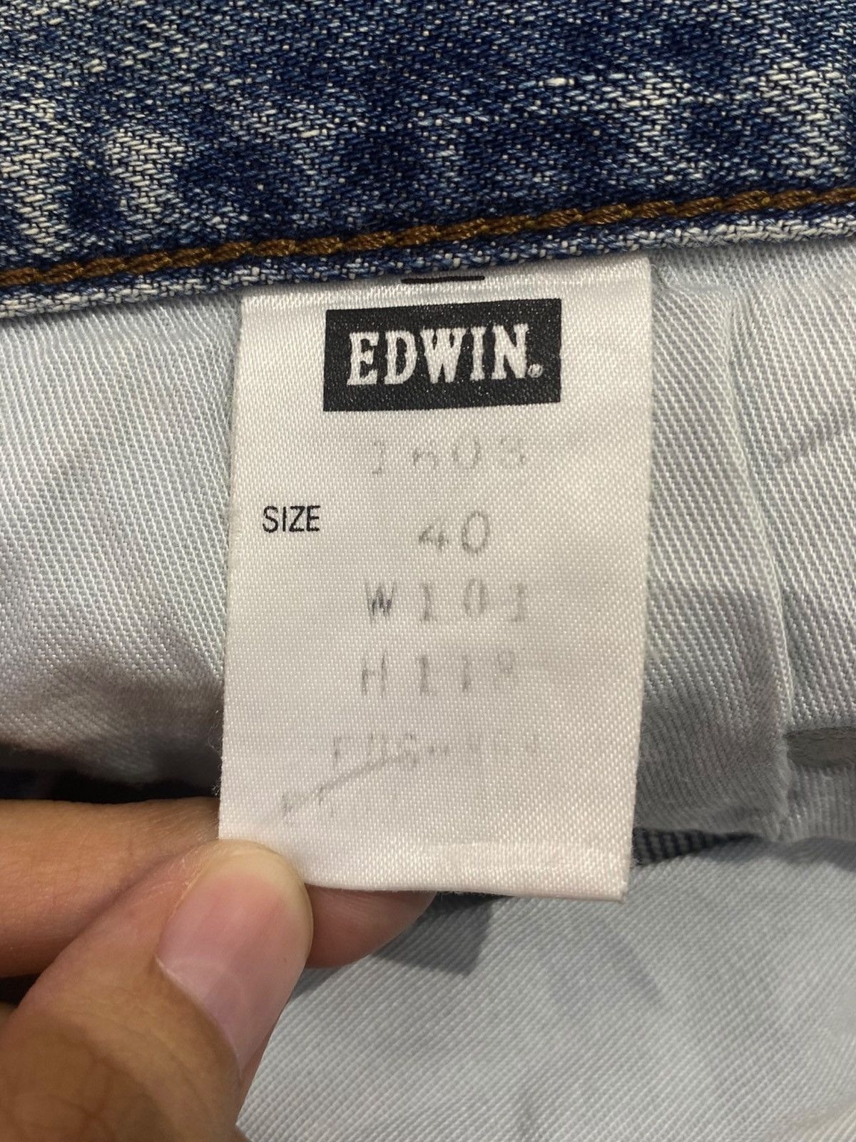 Edwin Edwin Whiskers Faded Wash Style Loose Jeans Size US 38 / EU 54 - 11 Thumbnail