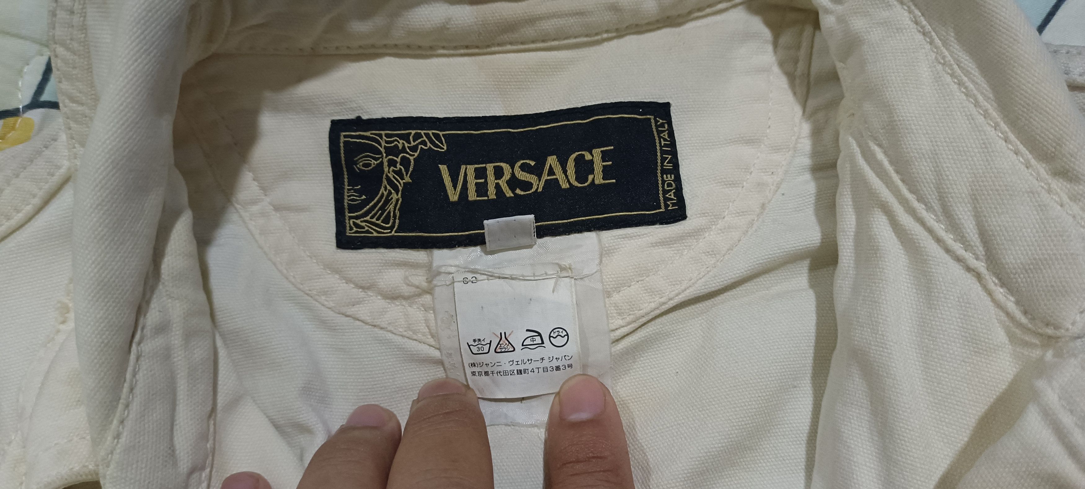 Versace × Vintage Versace Asymmetrical Zipper Bikers Jacket Size XS / US 0-2 / IT 36-38 - 14 Thumbnail