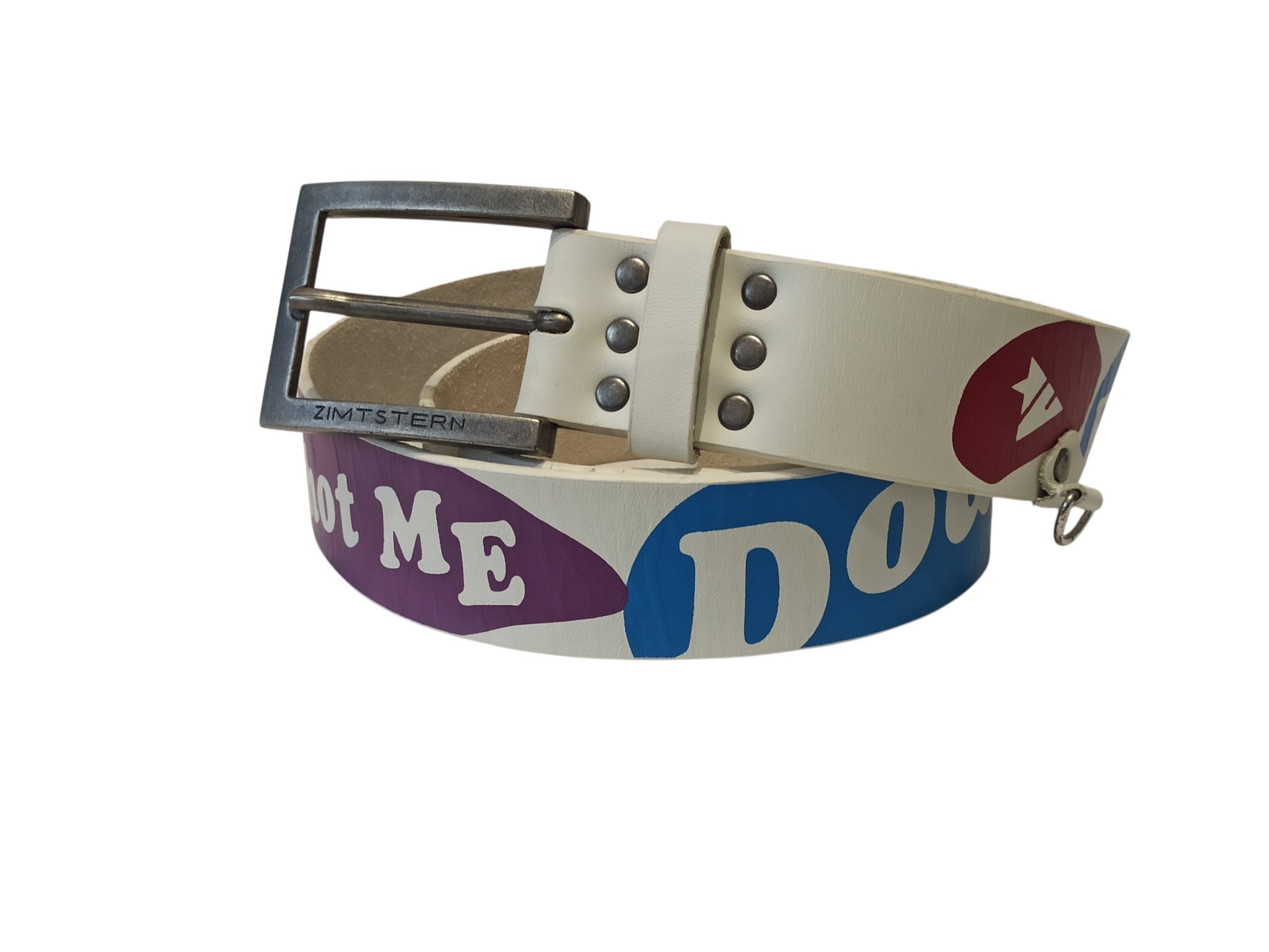 Other Zimtstern Bang Bang Vintage Leather Belt White Y2K Archive Size 36 - 2 Thumbnail