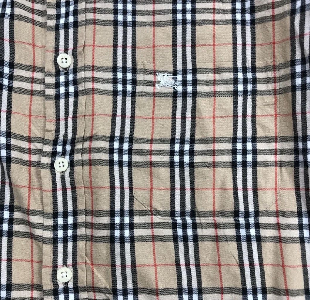 Burberry 2000s Vintage Burberry Nova Check Shirt Button Down Size US XL / EU 56 / 4 - 3 Thumbnail